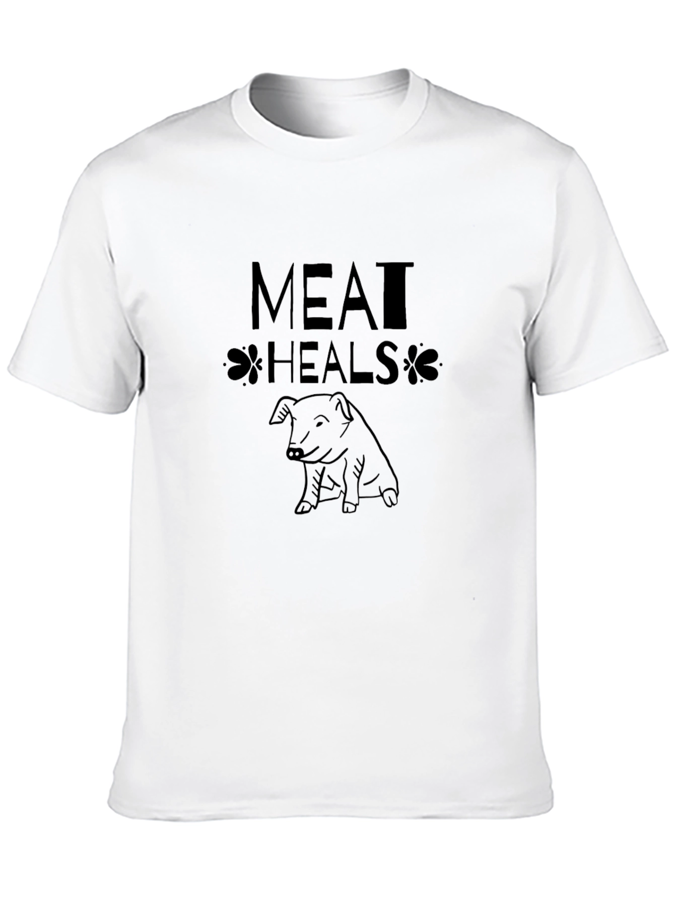 Meat Heals Pig Graphic Tee - Black