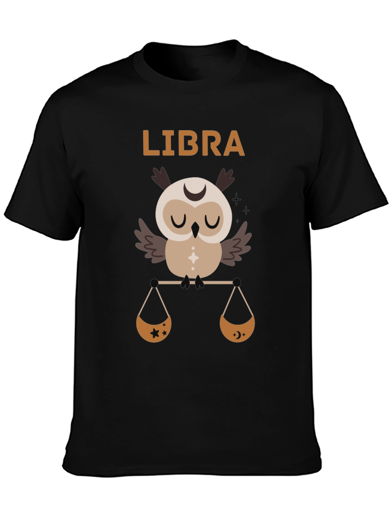 Libra Zodiac Owl T-Shirt - Astrology Sign Tee