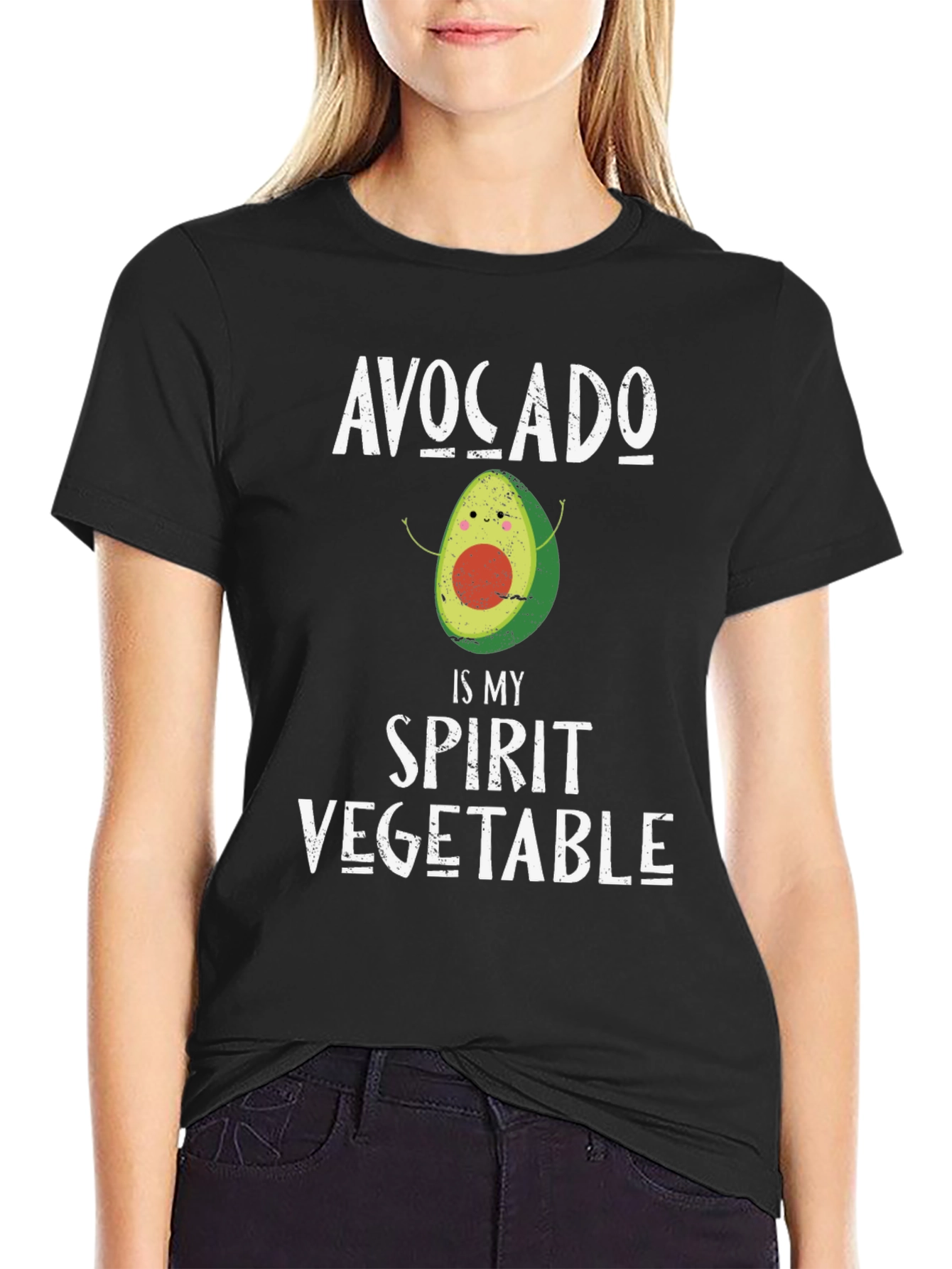 Avocado Spirit Vegetable Graphic T-Shirt