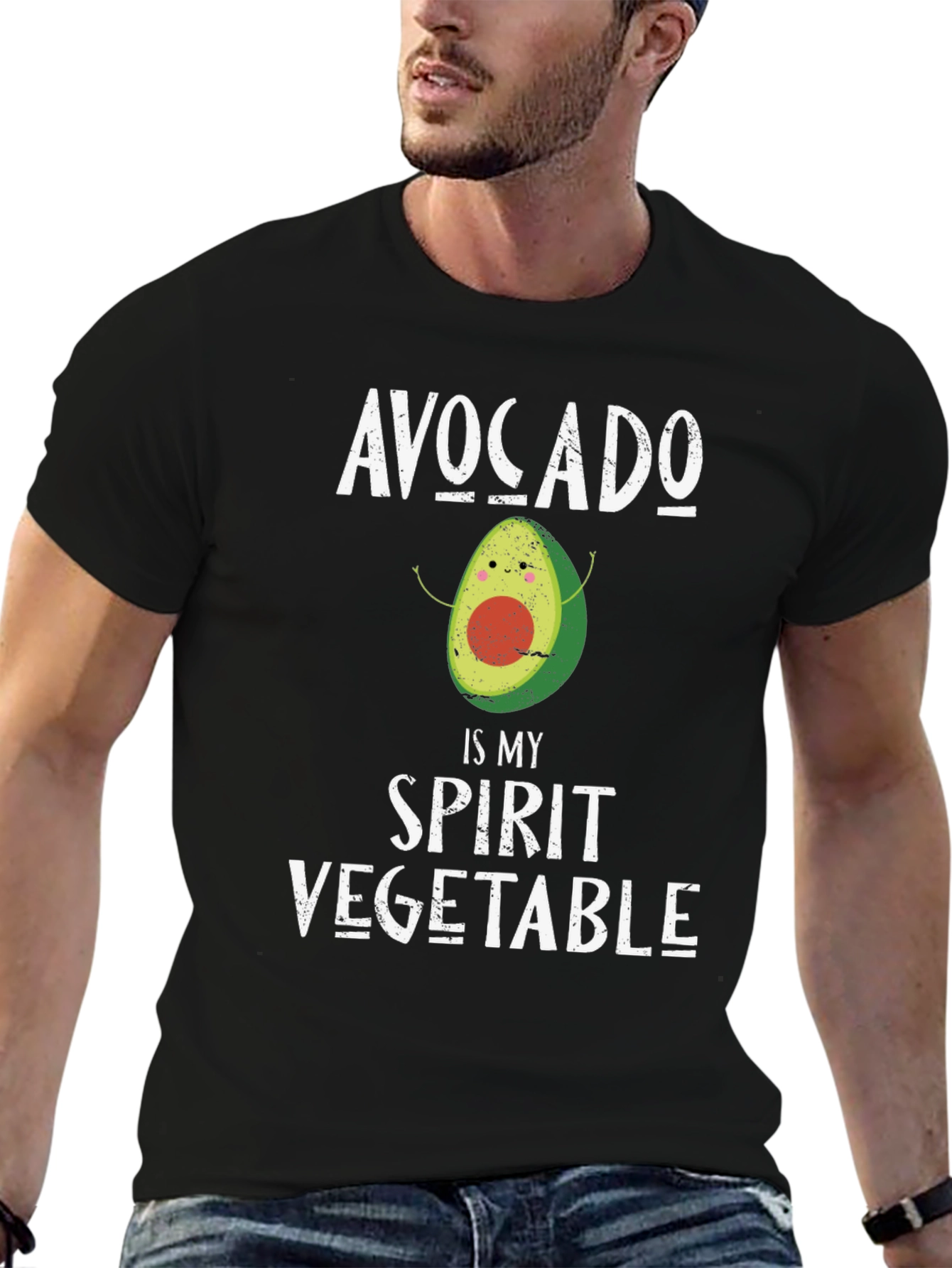 Avocado Spirit Vegetable Graphic T-Shirt