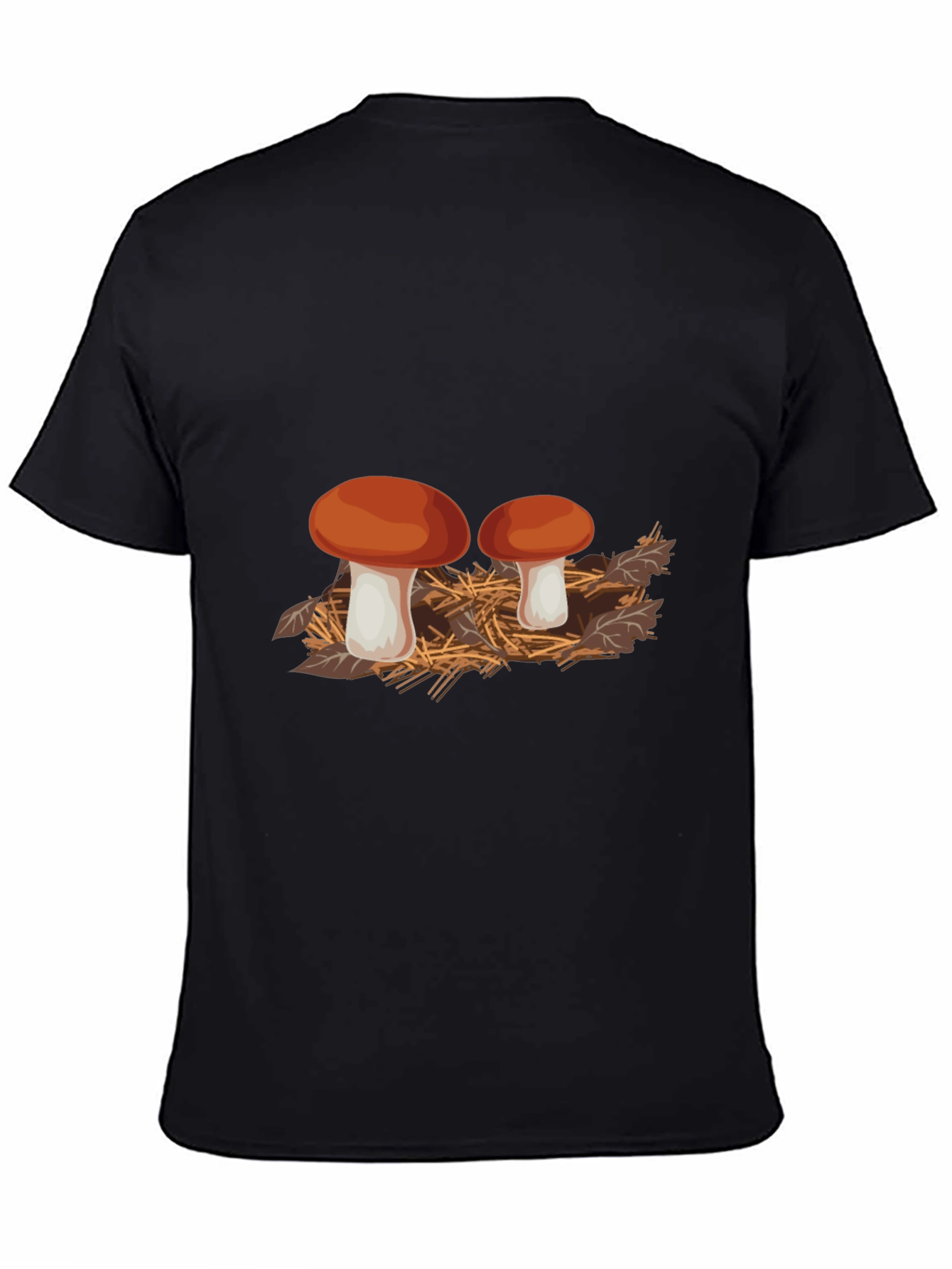 Mushroom Graphic Black T-Shirt