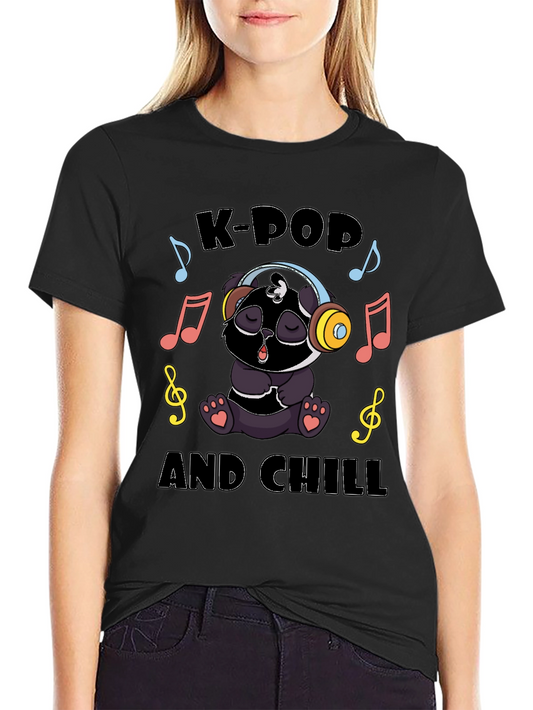K-Pop and Chill Panda T-Shirt