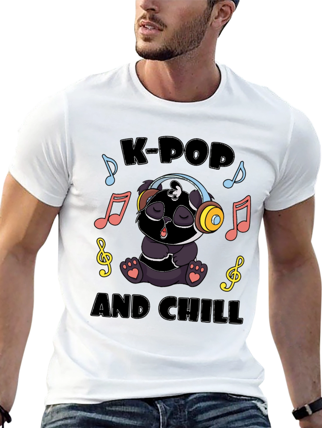 K-Pop and Chill Panda T-Shirt