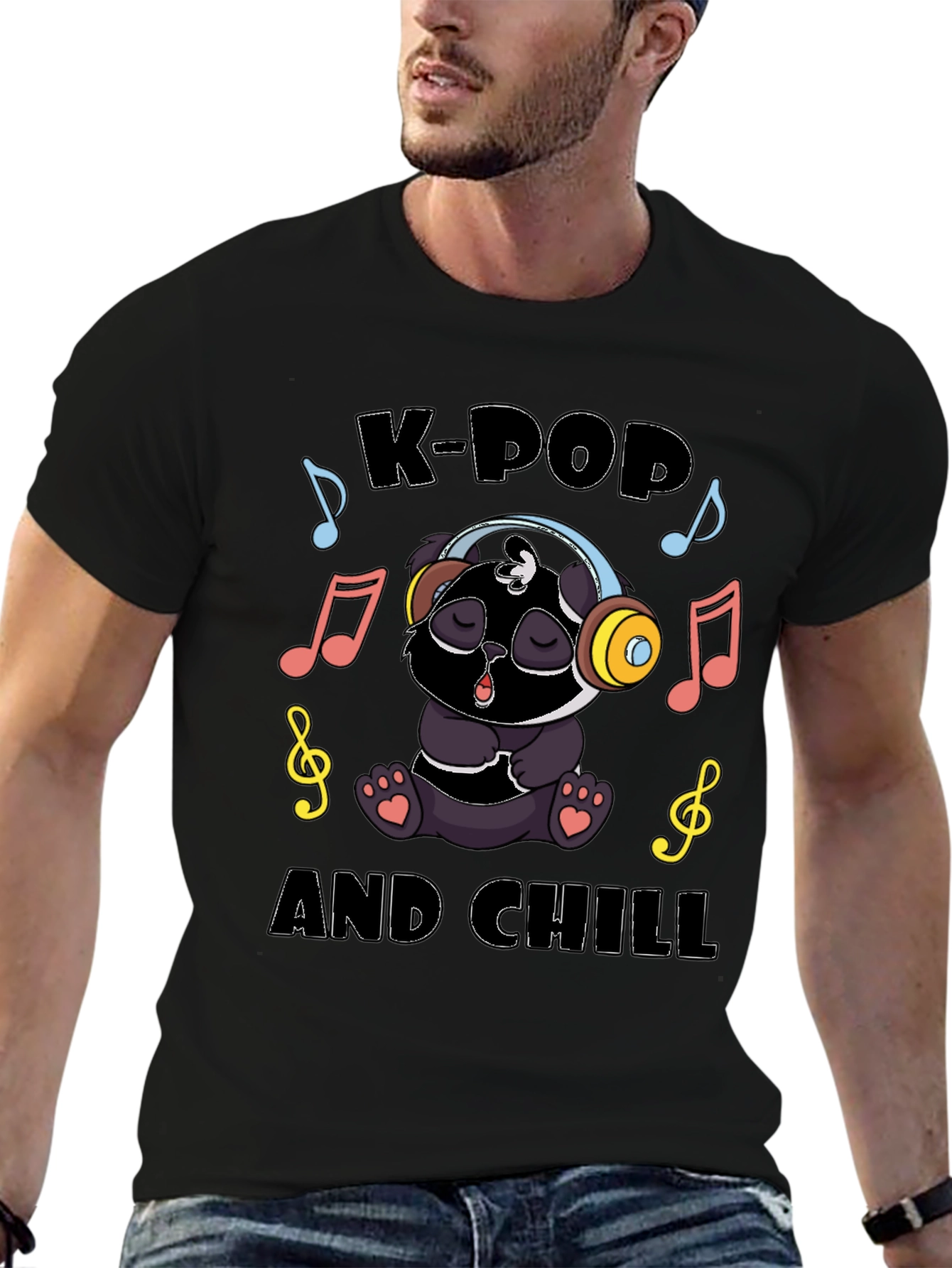 K-Pop and Chill Panda T-Shirt