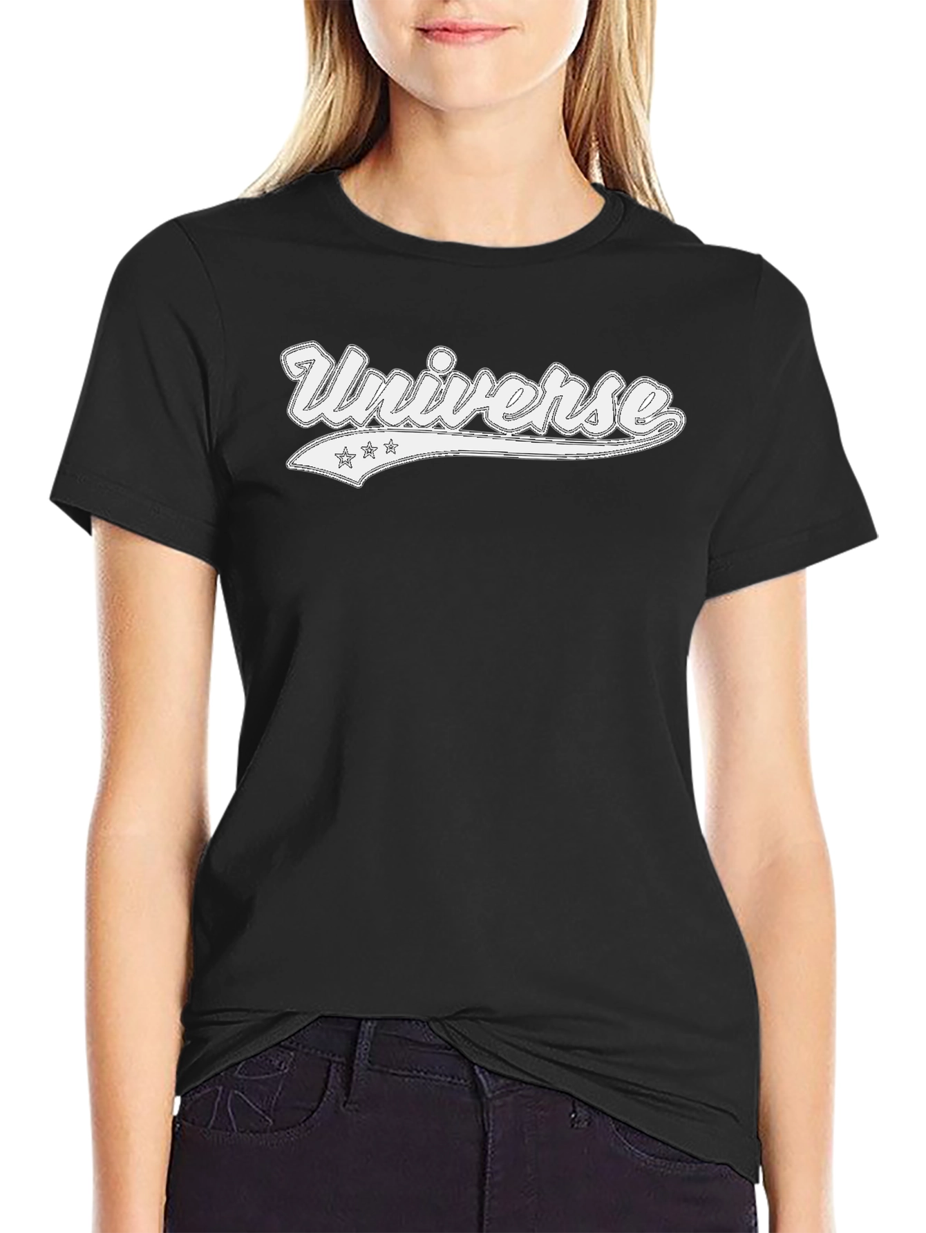 Universe Graphic Black T-Shirt