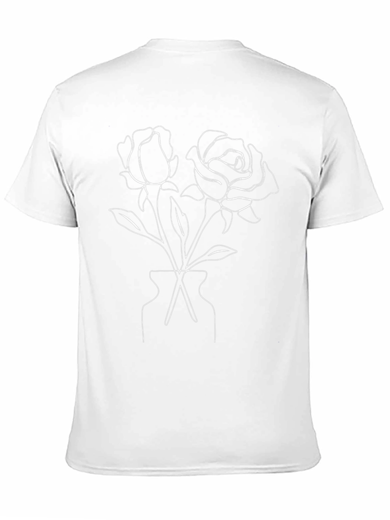 Elegant Roses Graphic Black Tee