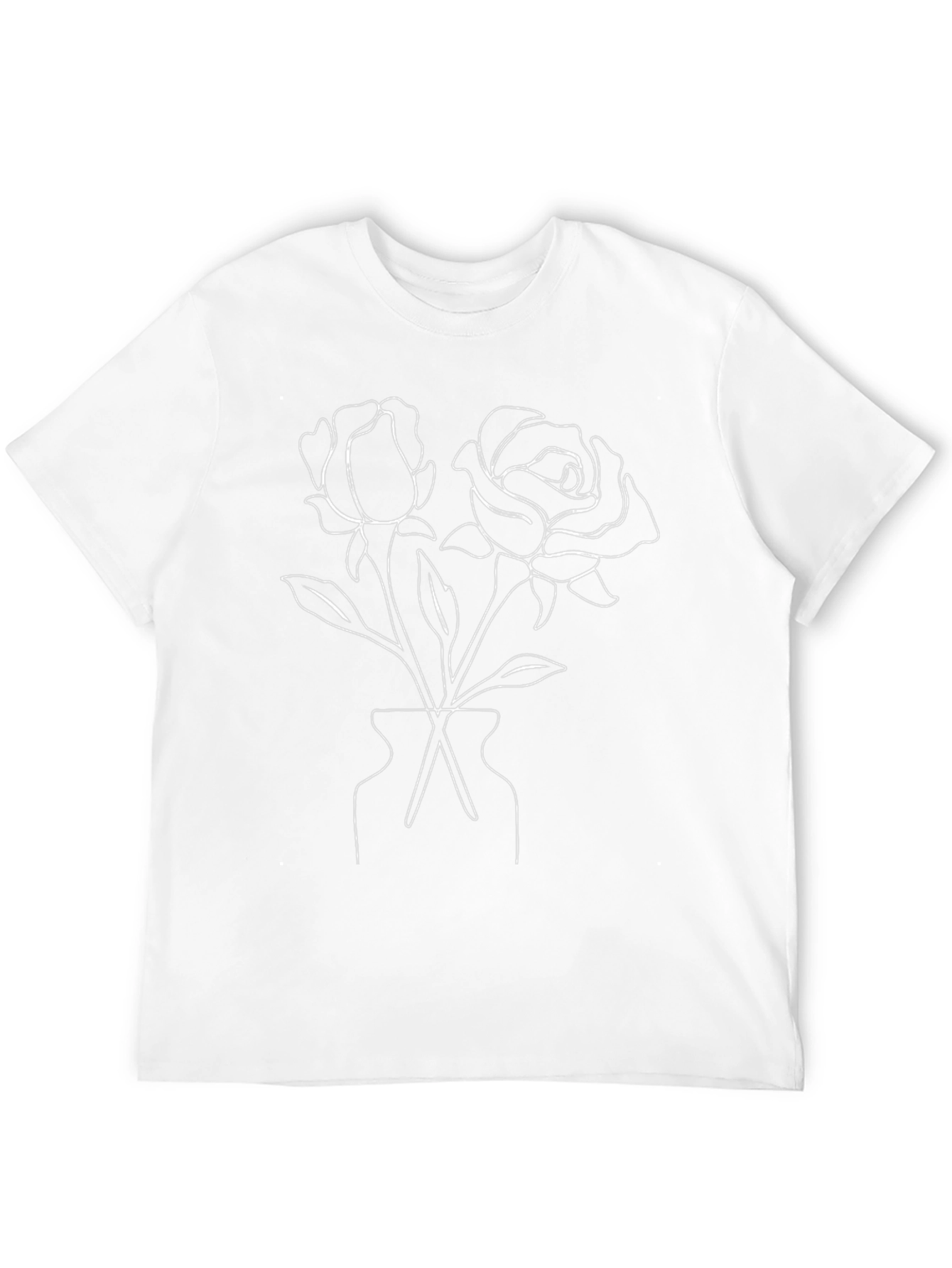 Elegant Roses Graphic Black Tee