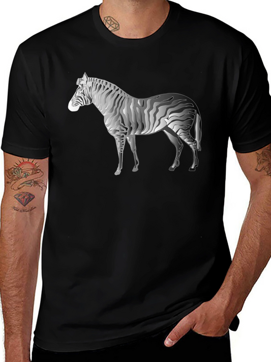 Zebra Print Black T-Shirt