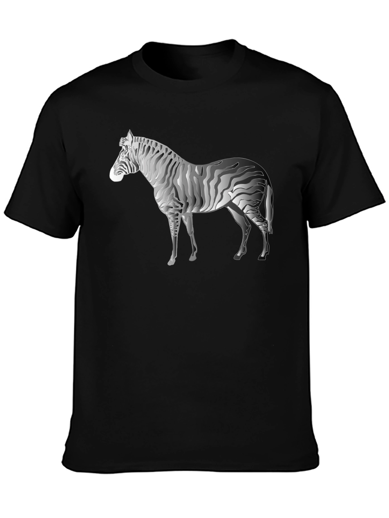 Zebra Print Black T-Shirt