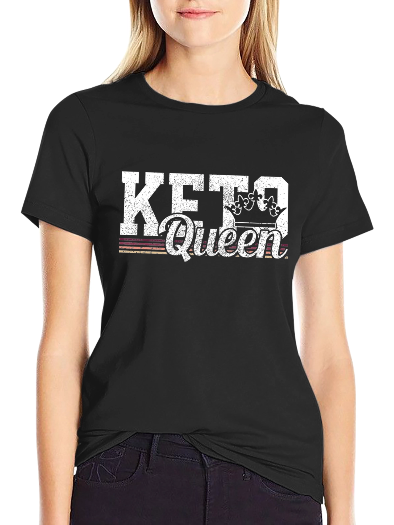 Keto Queen Graphic T-Shirt - Black