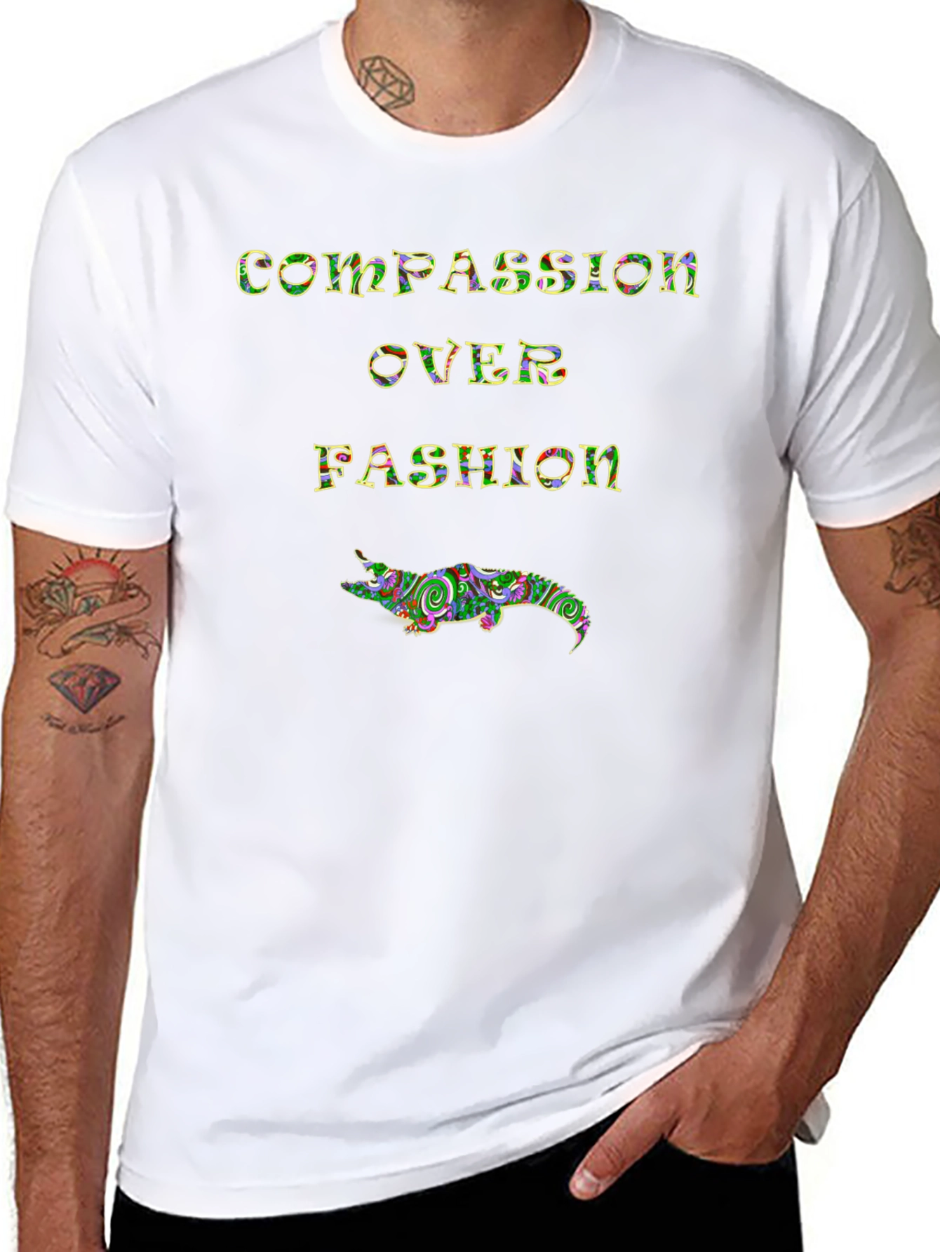 Compassion Over Fashion Graphic Tee