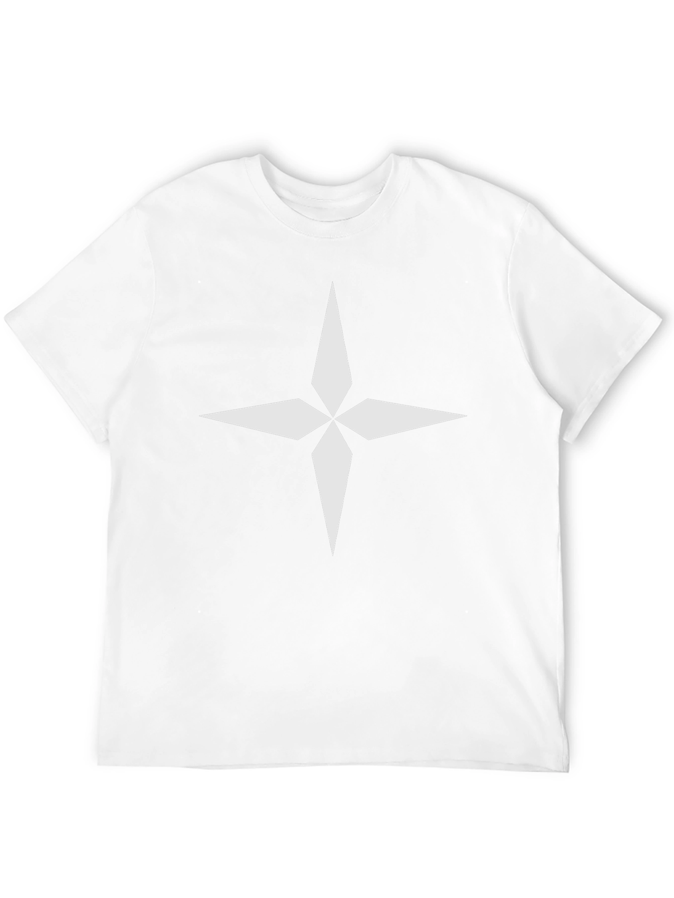 Black Tee with White Star Design | Casual Wear