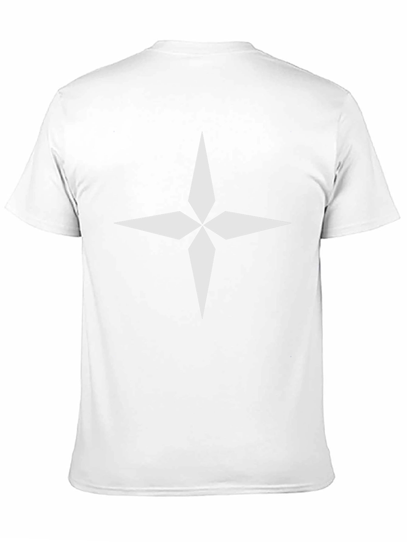 Black Tee with White Star Design | Casual Wear
