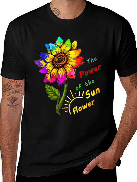 Rainbow Sunflower Graphic Tee - Power of the Sunflower