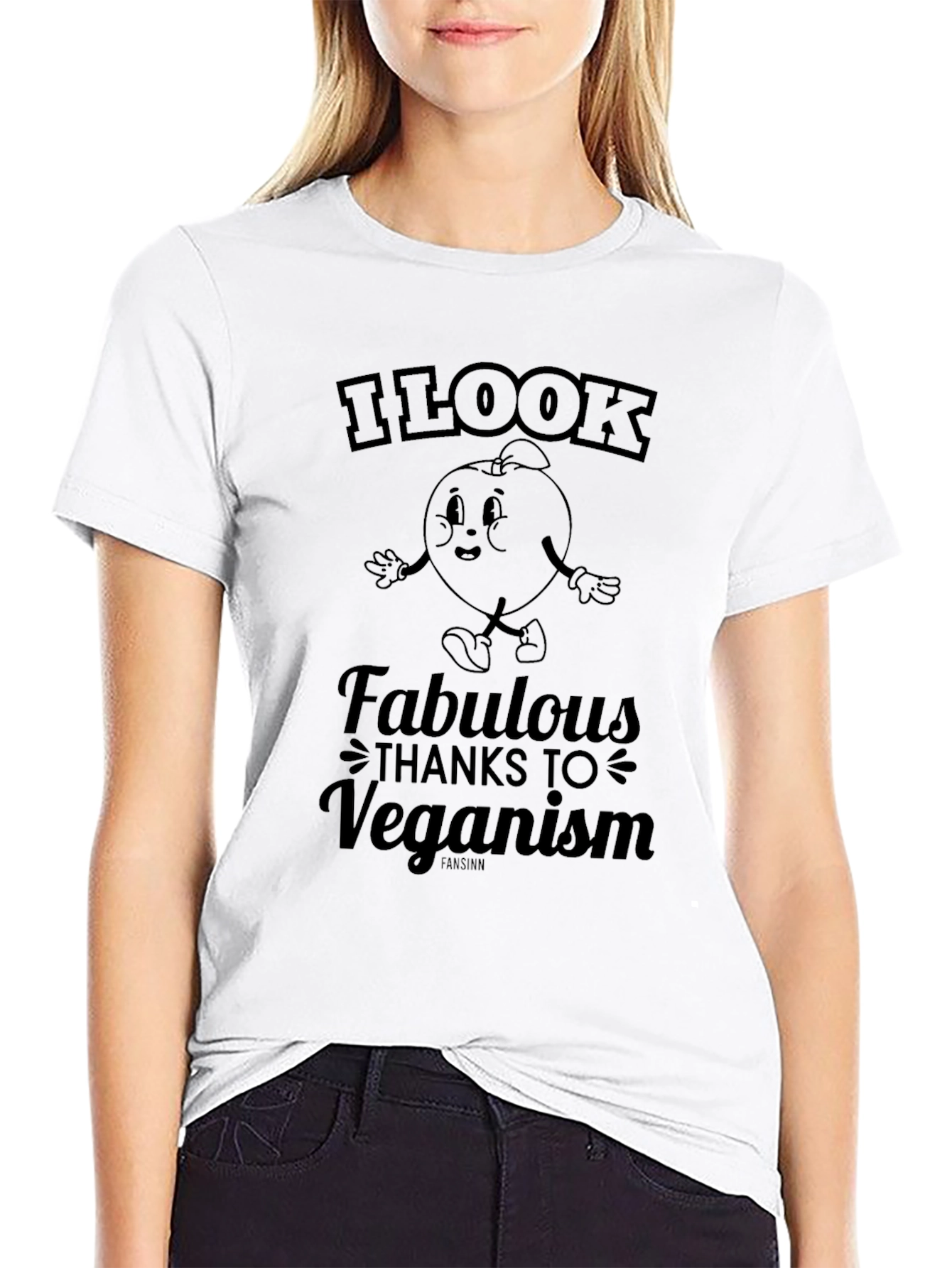 I Look Fabulous Thanks to Veganism Black T-Shirt