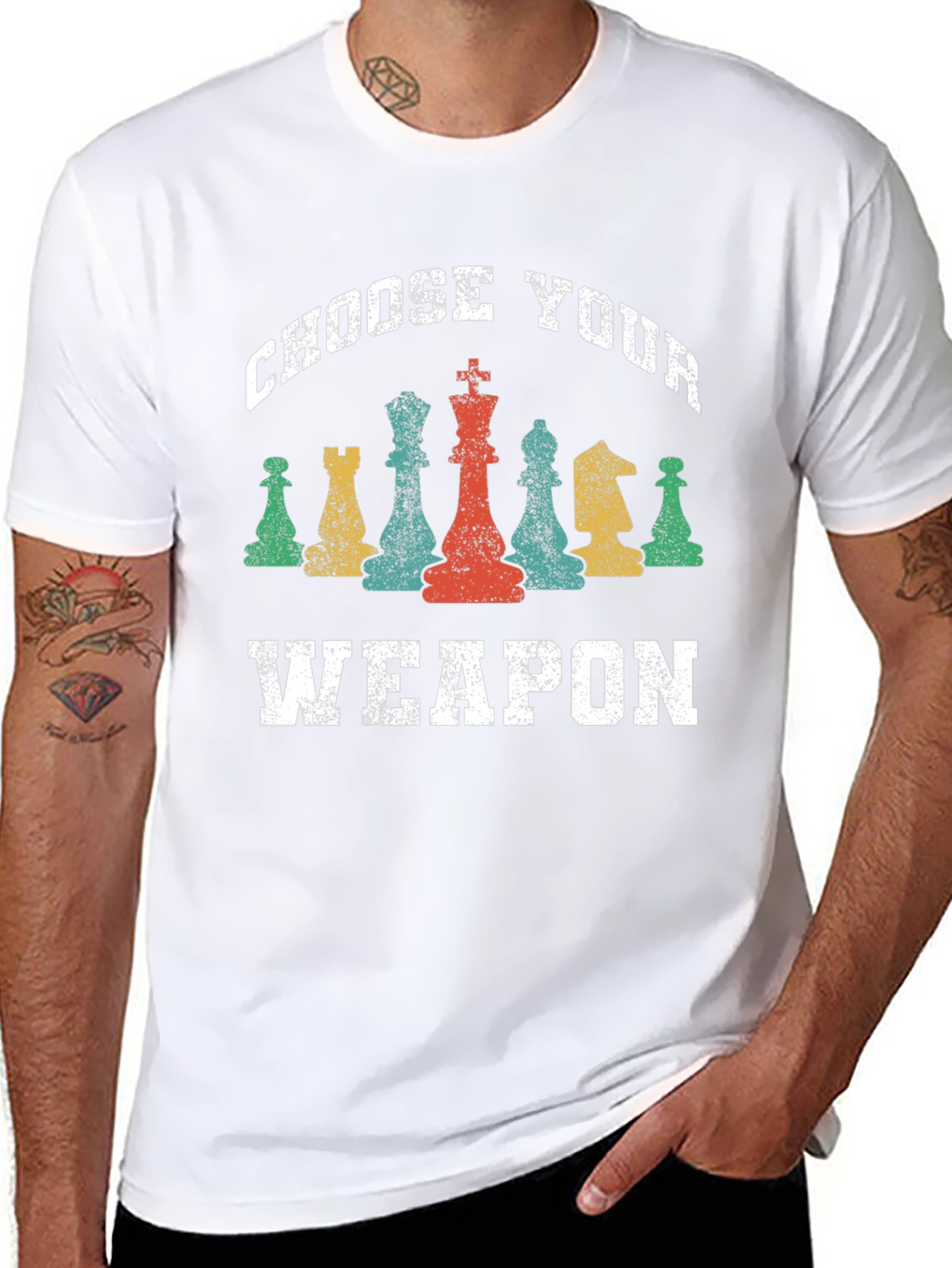 Choose Your Weapon Chess Graphic T-Shirt