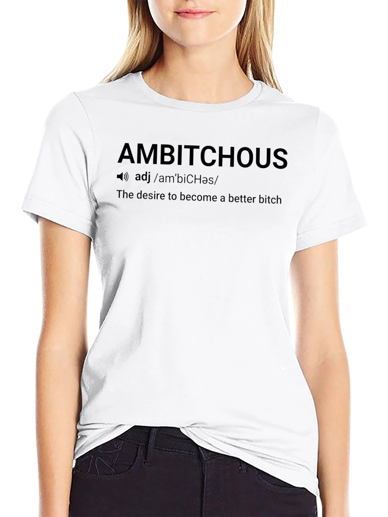 Ambitious Definition Graphic T-Shirt - Black