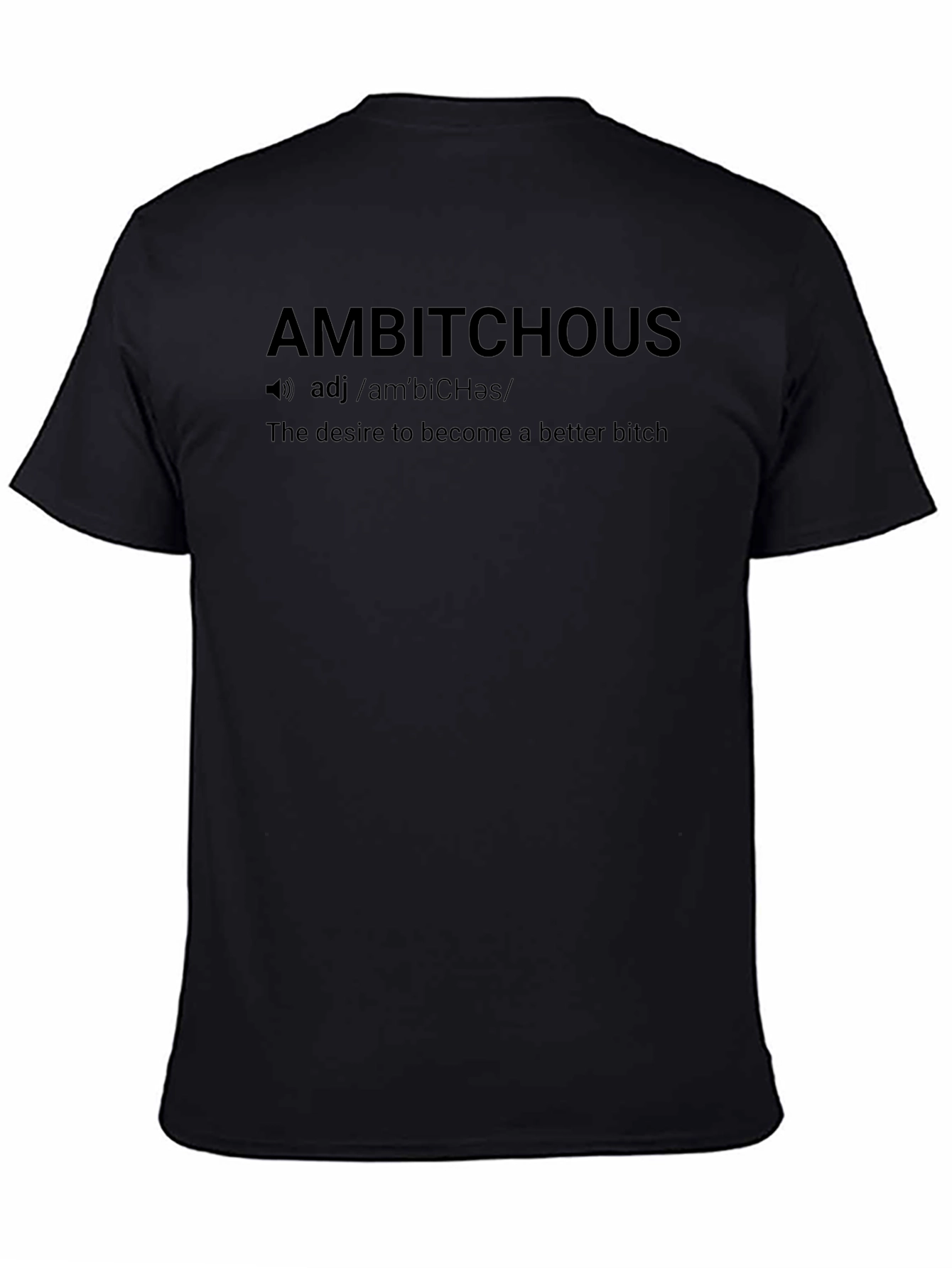 Ambitious Definition Graphic T-Shirt - Black