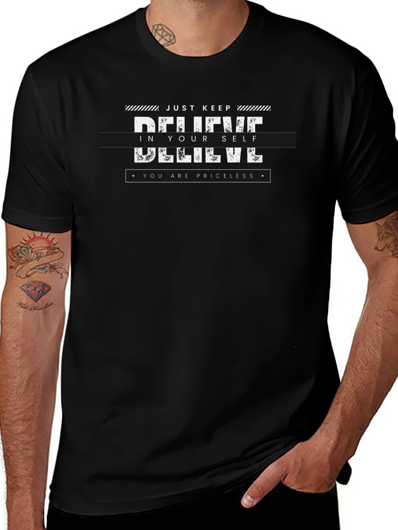 Believe In Yourself Graphic Tee - Black
