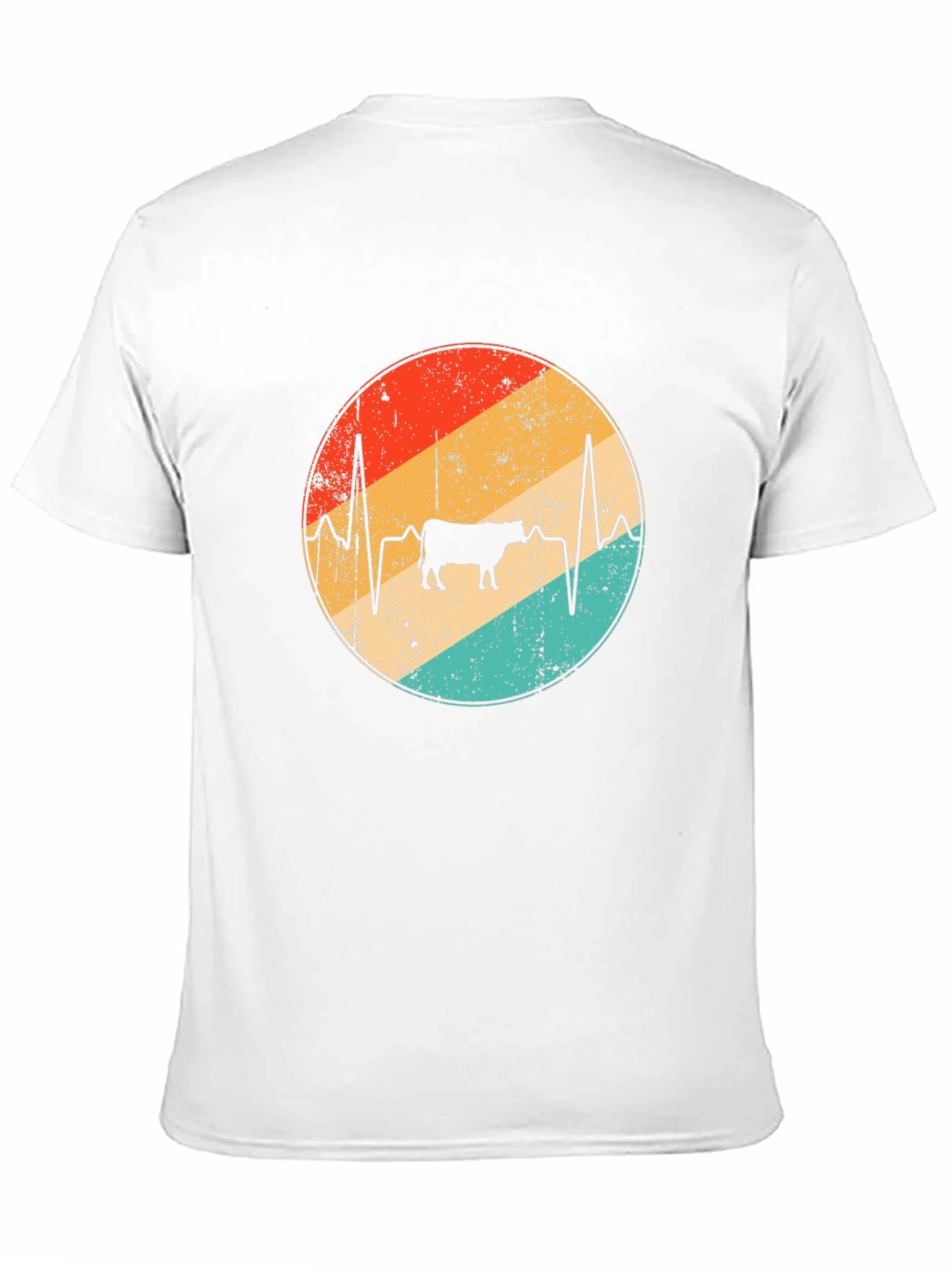 Cow Heartbeat Retro T-Shirt