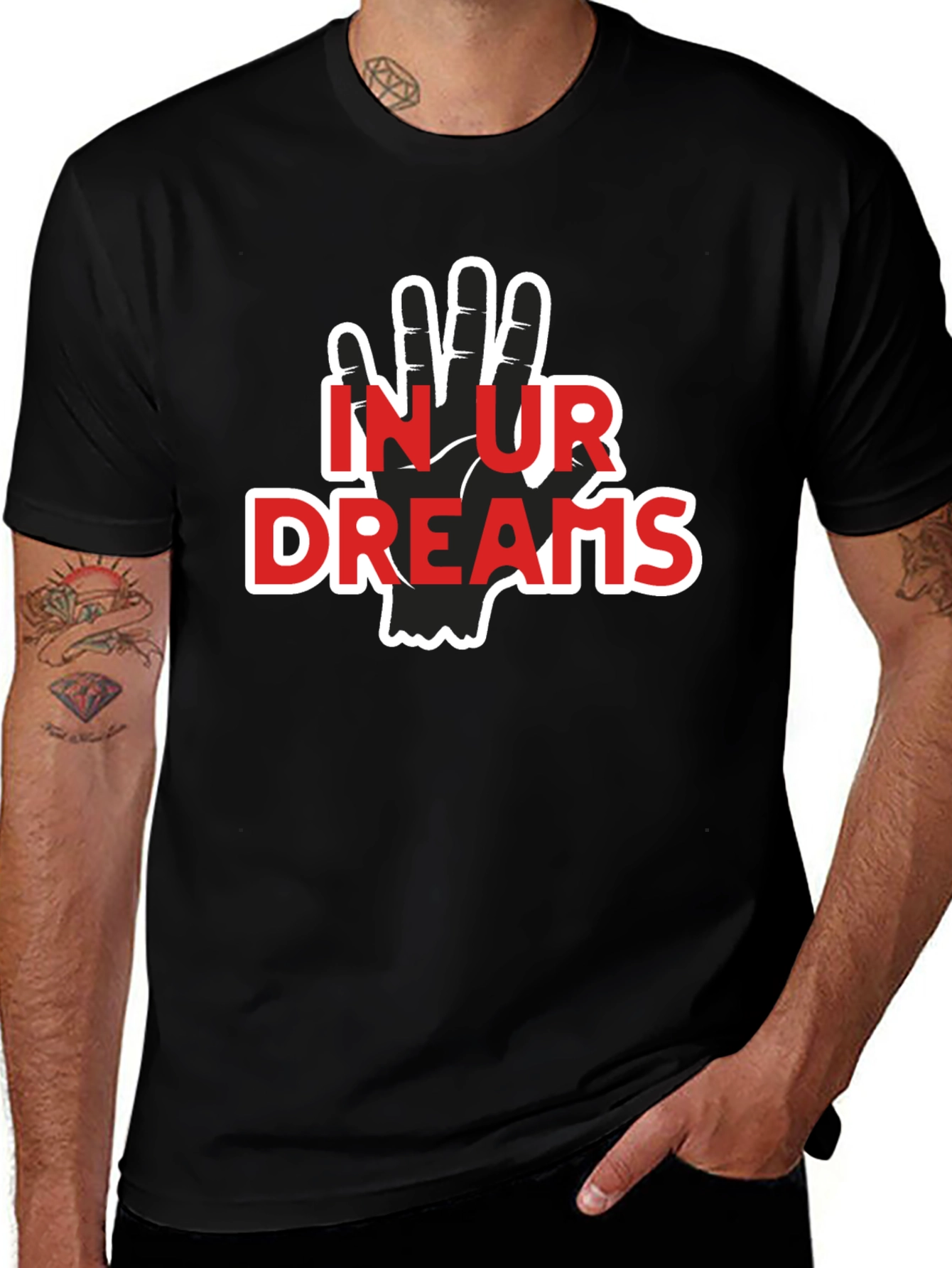 In Ur Dreams T-Shirt Black Cotton Graphic Tee