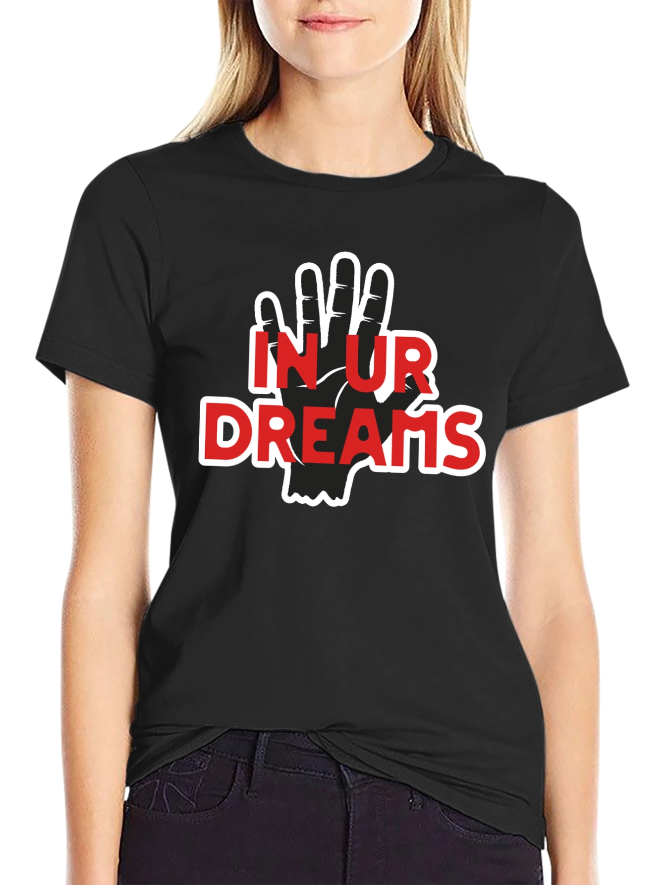 In Ur Dreams T-Shirt Black Cotton Graphic Tee