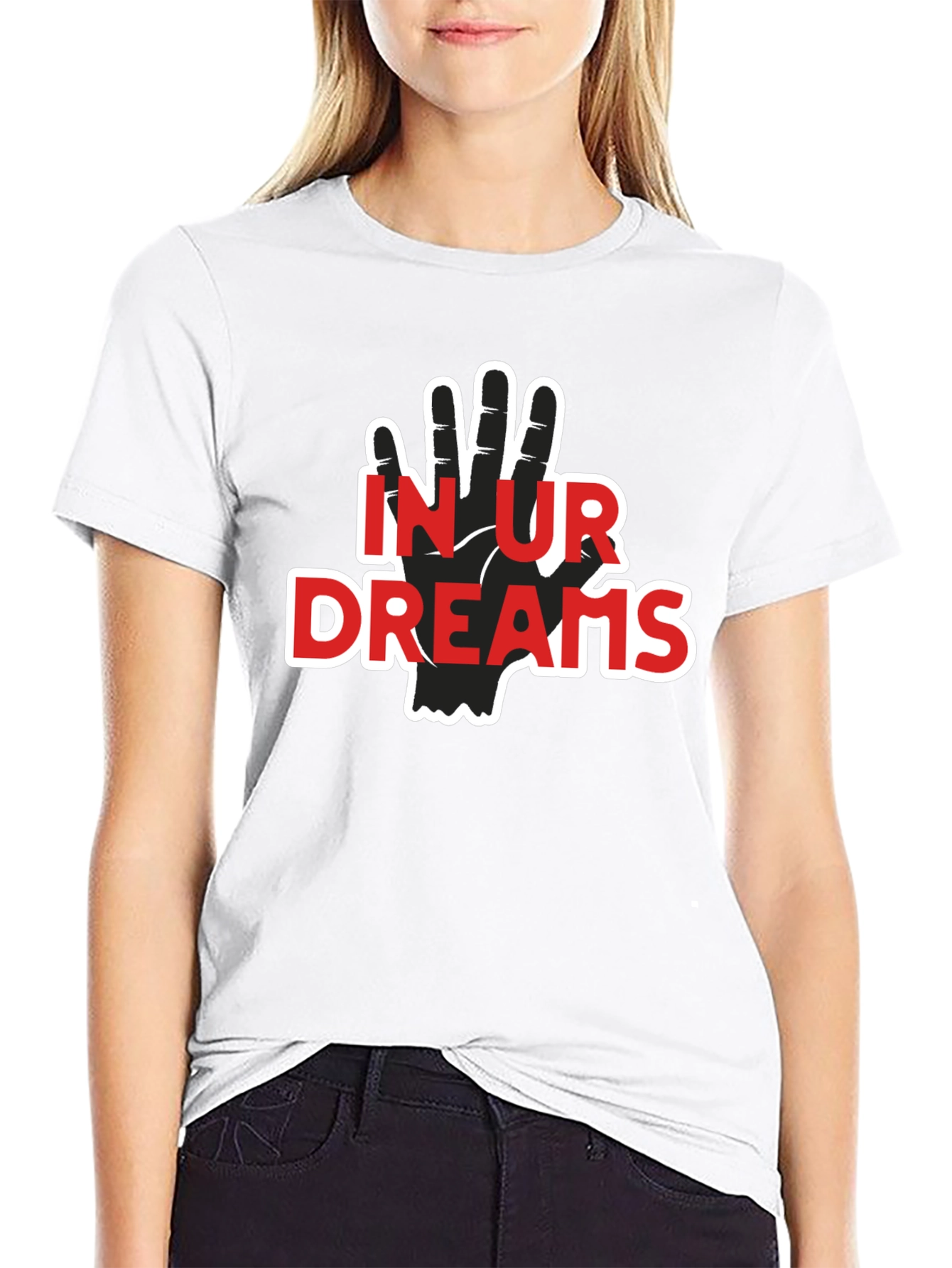 In Ur Dreams T-Shirt Black Cotton Graphic Tee