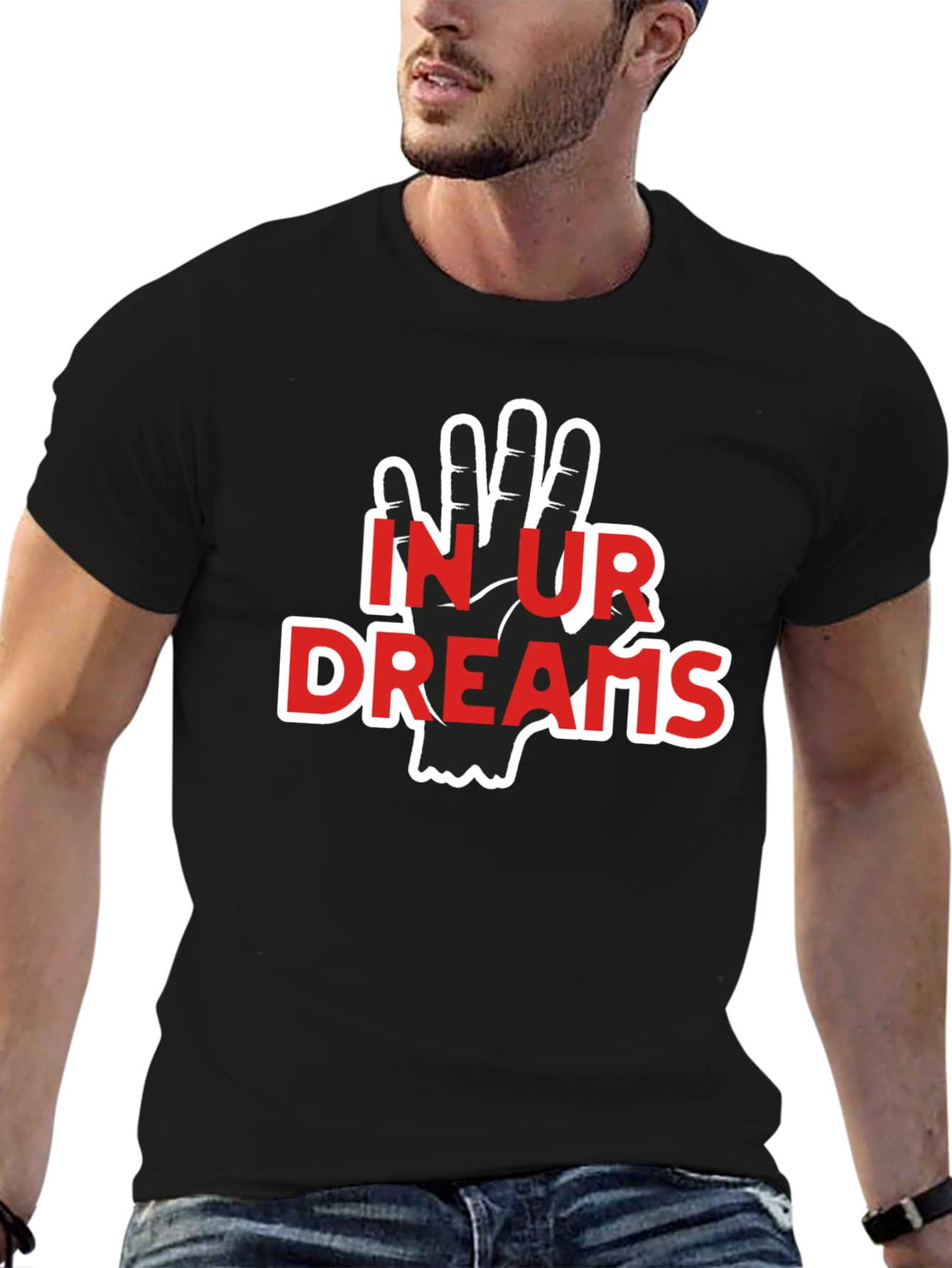 In Ur Dreams T-Shirt Black Cotton Graphic Tee