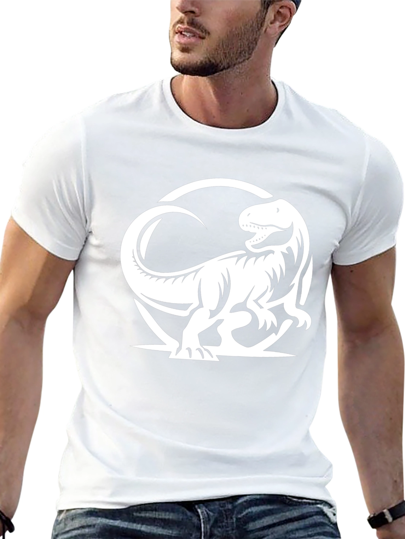 Dino Graphic Tee - Black T-Rex Design
