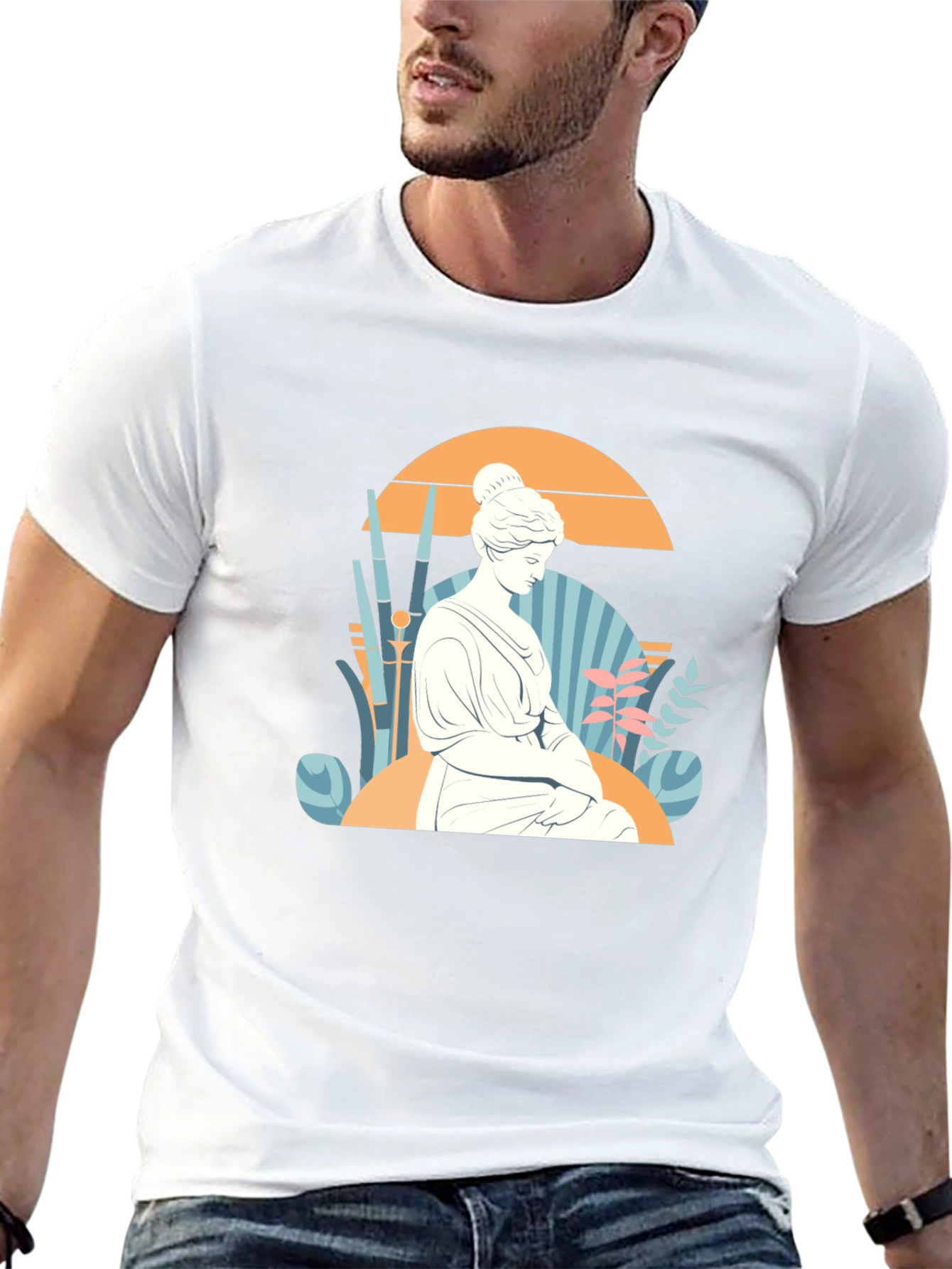 Statue Graphic Tee - Black Unisex T-Shirt
