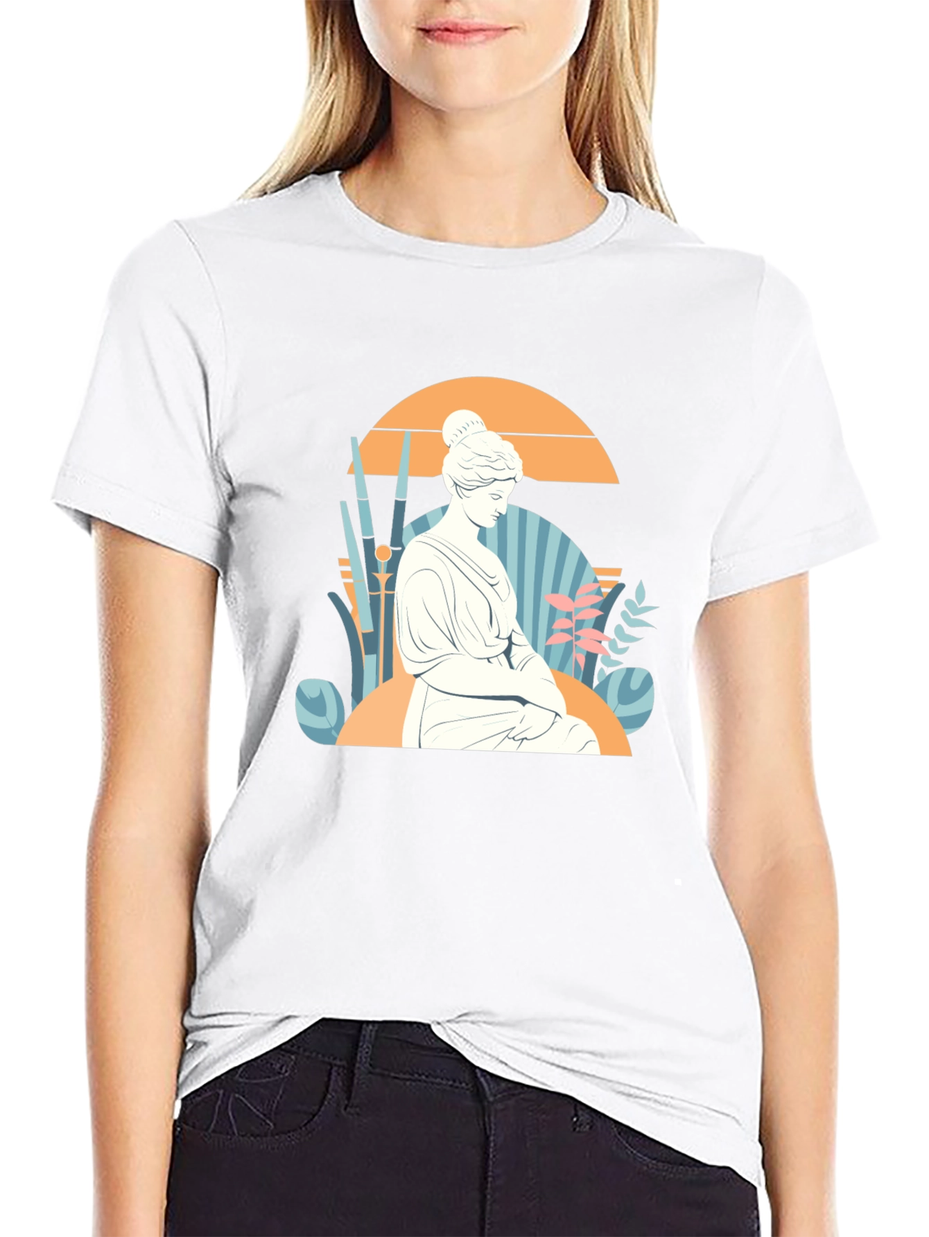 Statue Graphic Tee - Black Unisex T-Shirt