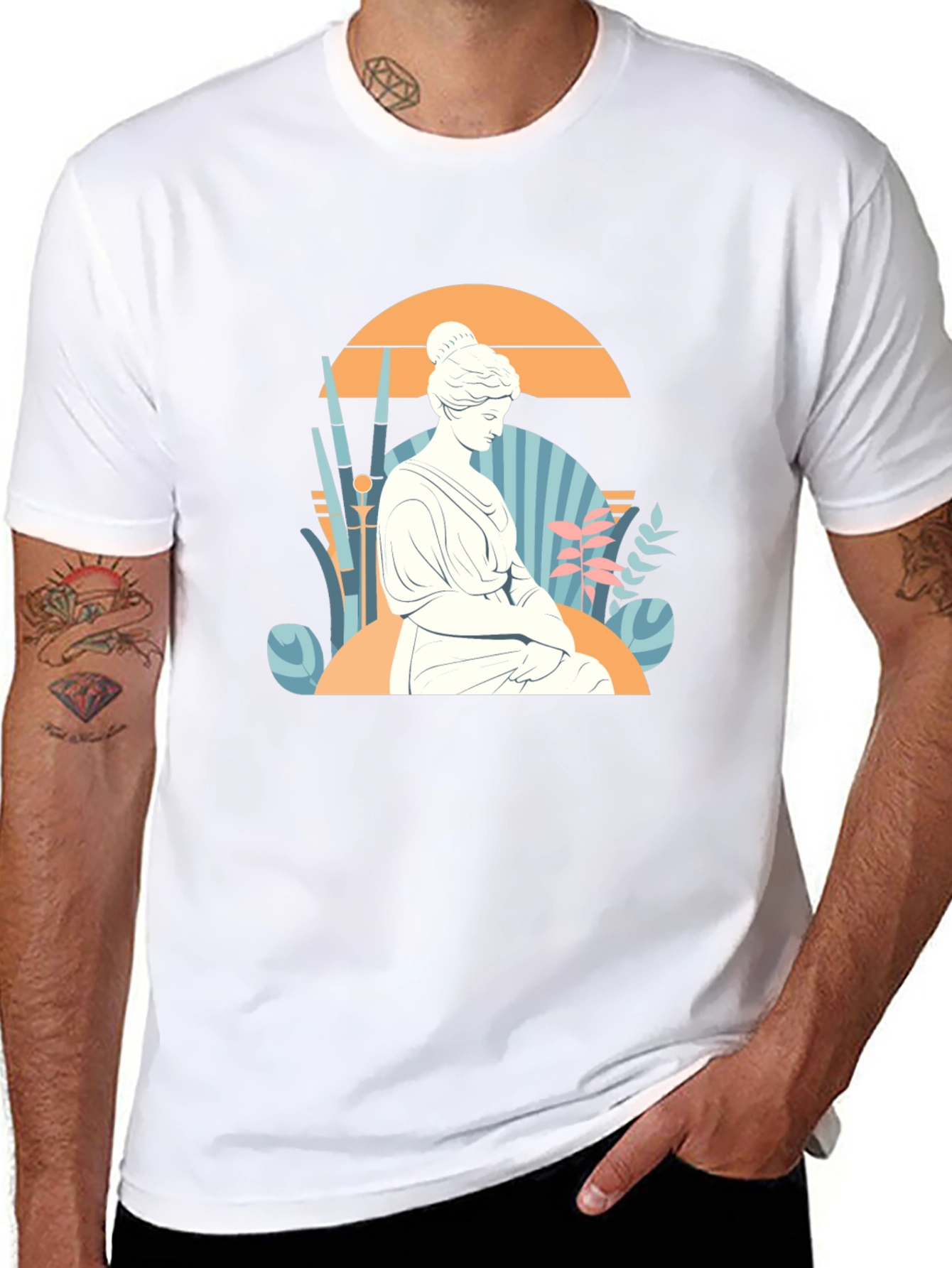 Statue Graphic Tee - Black Unisex T-Shirt