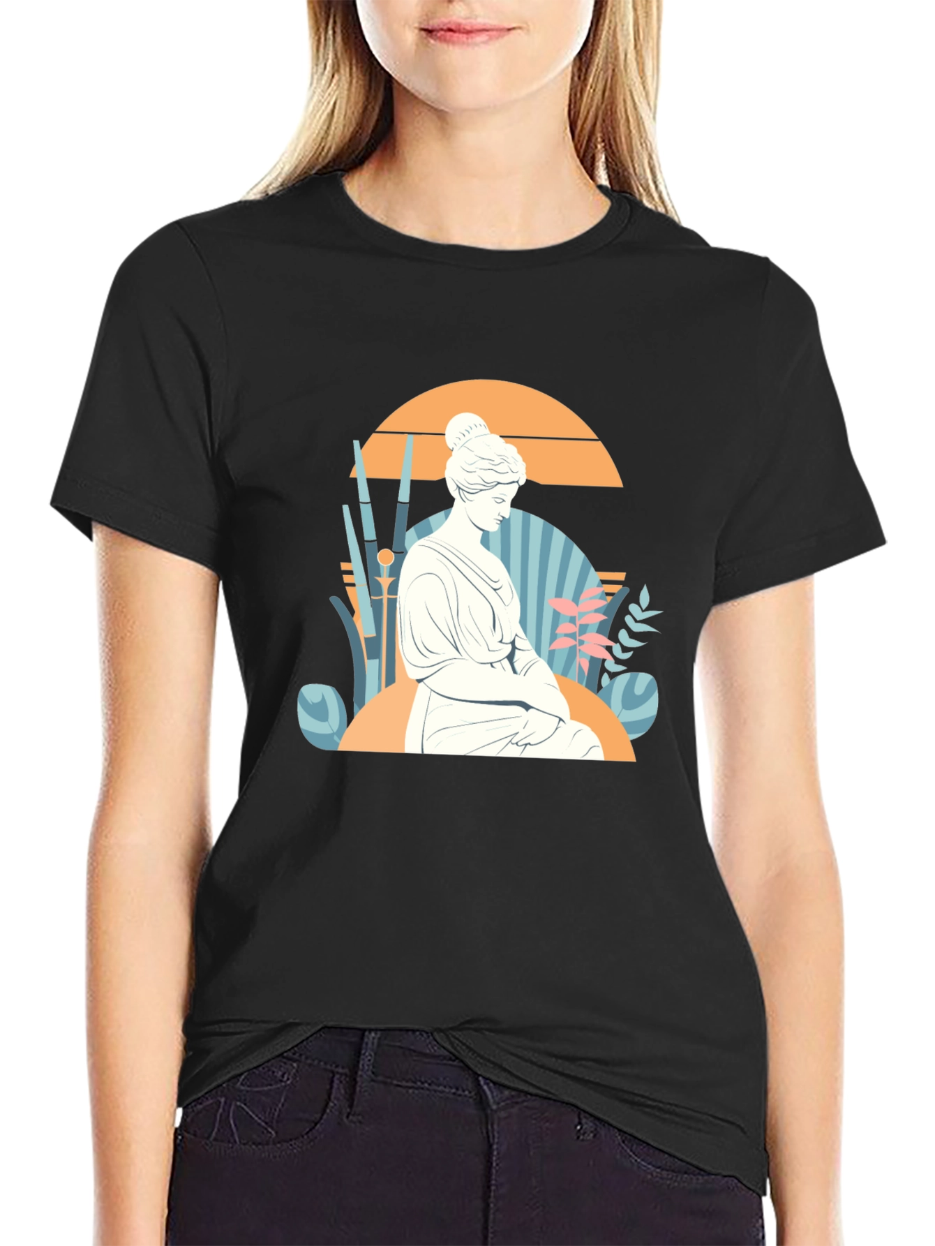 Statue Graphic Tee - Black Unisex T-Shirt