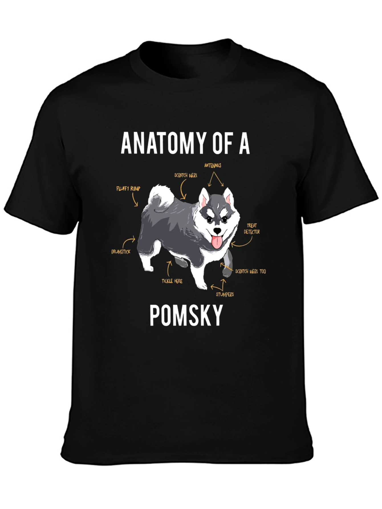 Anatomy of a Pomsky Dog T-Shirt