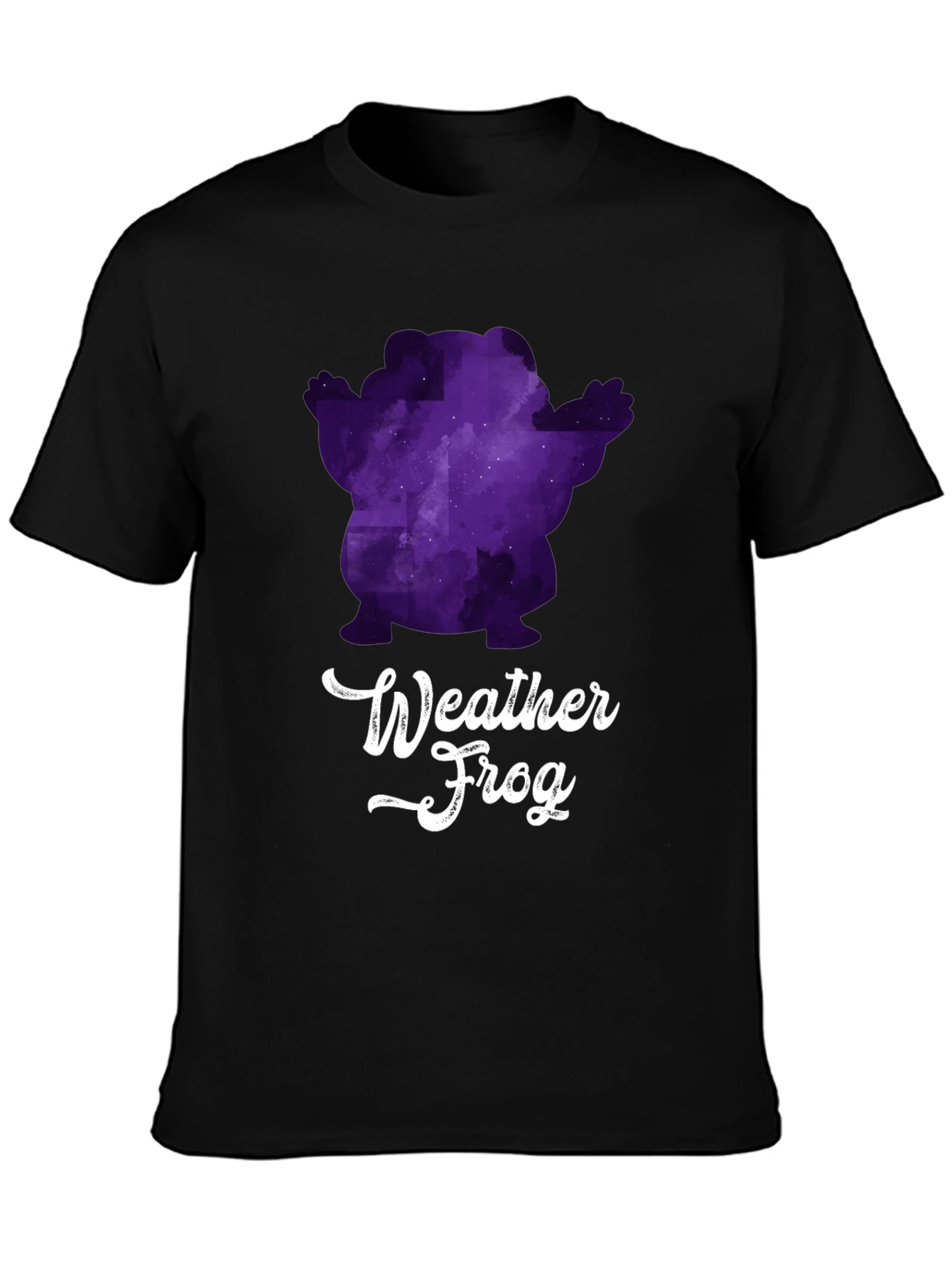 Weather Frog Graphic Tee - Black Cotton T-Shirt