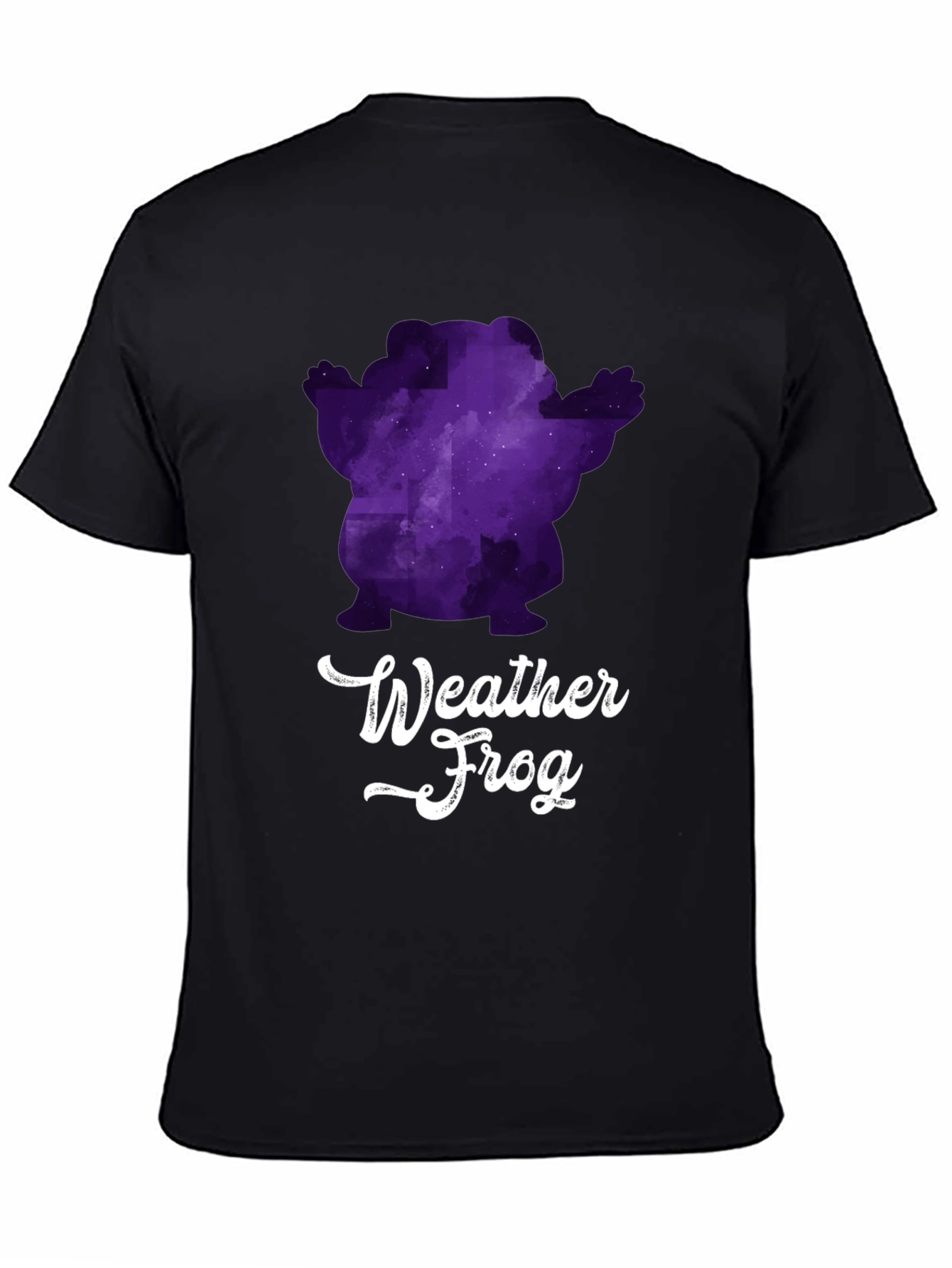 Weather Frog Graphic Tee - Black Cotton T-Shirt