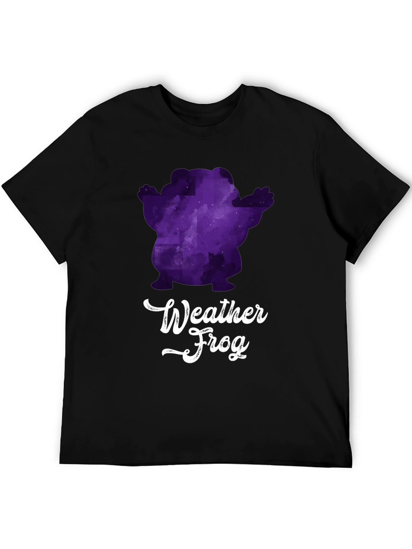 Weather Frog Graphic Tee - Black Cotton T-Shirt