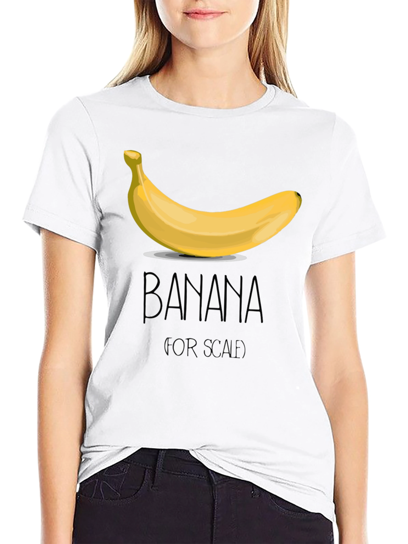 Banana For Scale Mens Black T-Shirt