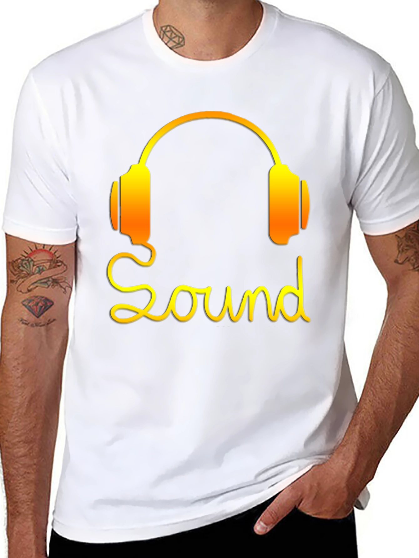 Sound Headphones Graphic Tee - Modern Music Lover Shirt