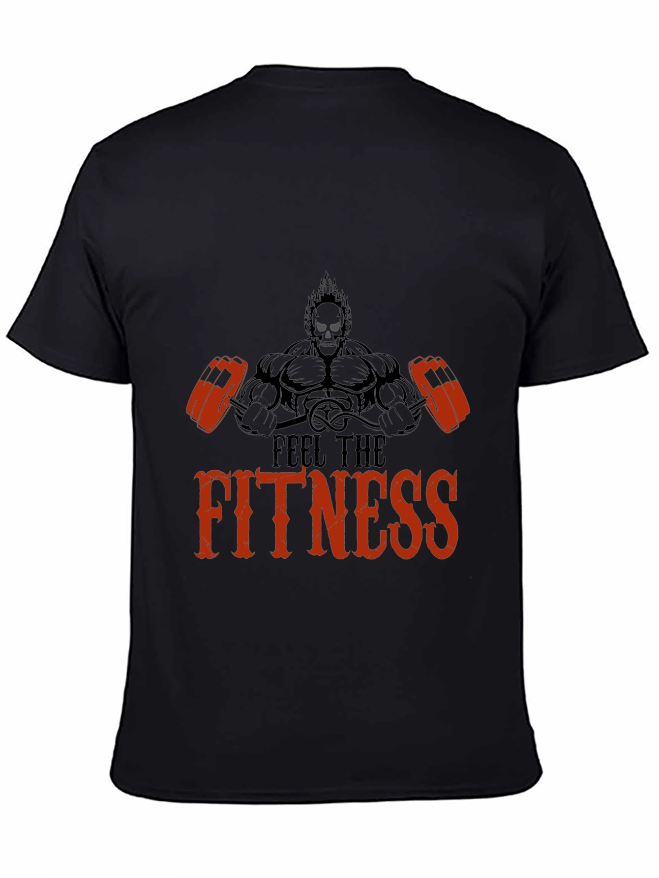 Feel the Fitness Black Graphic Tee