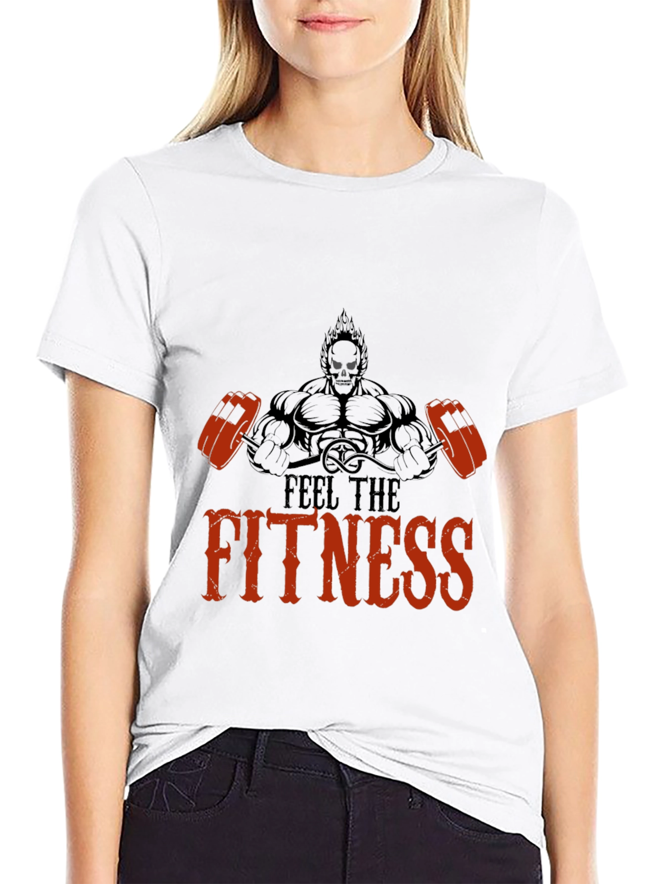 Feel the Fitness Black Graphic Tee