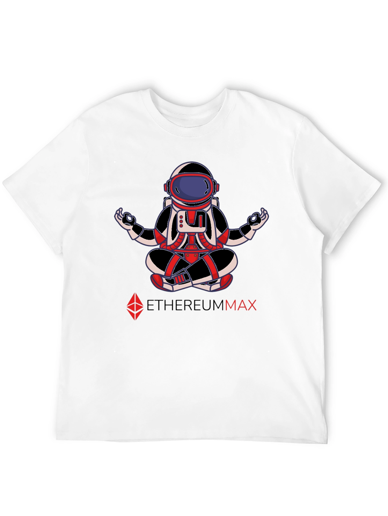 EthereumMax Meditation Astronaut Black T-Shirt