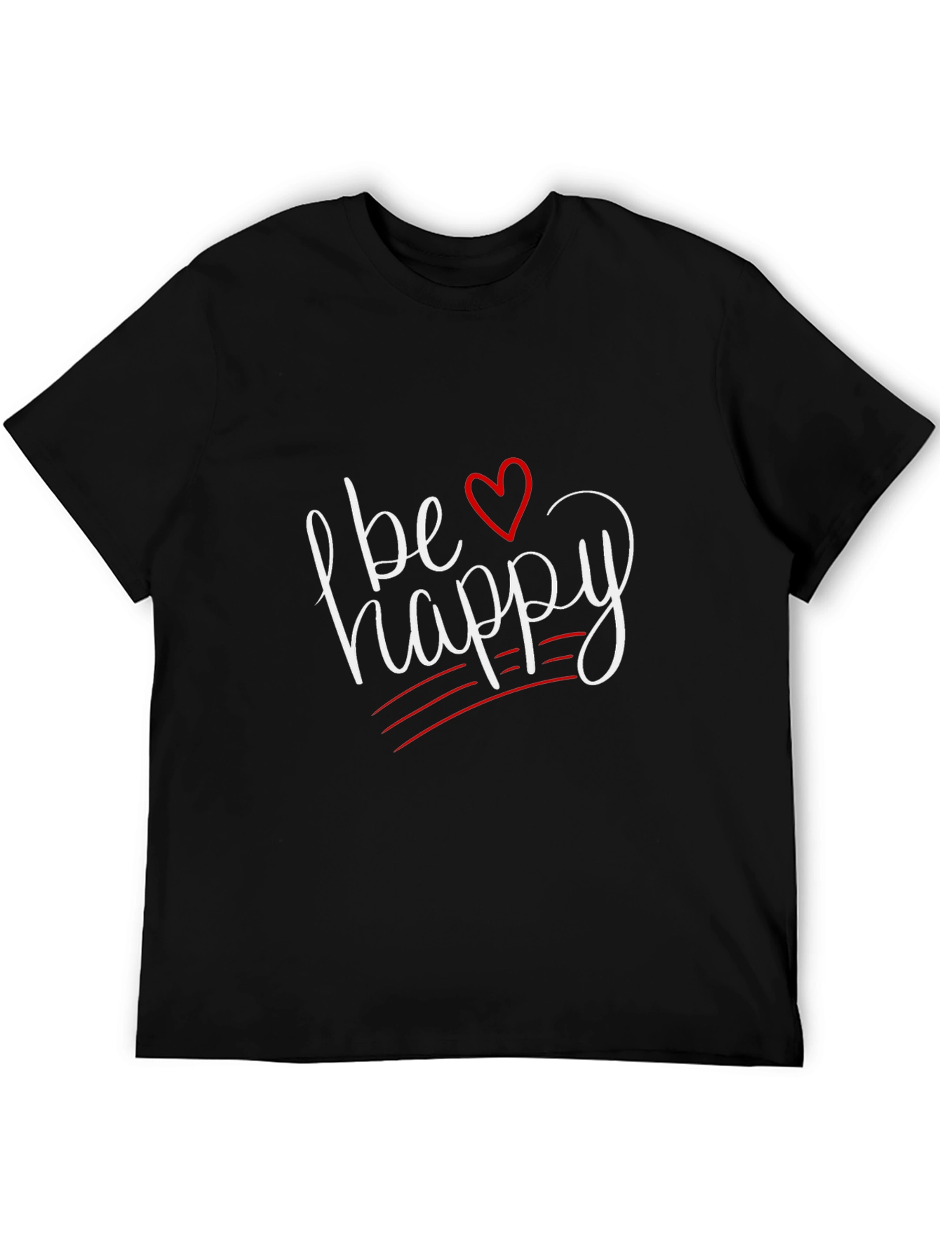 Be Happy Graphic Tee - Trendy Casual Shirt