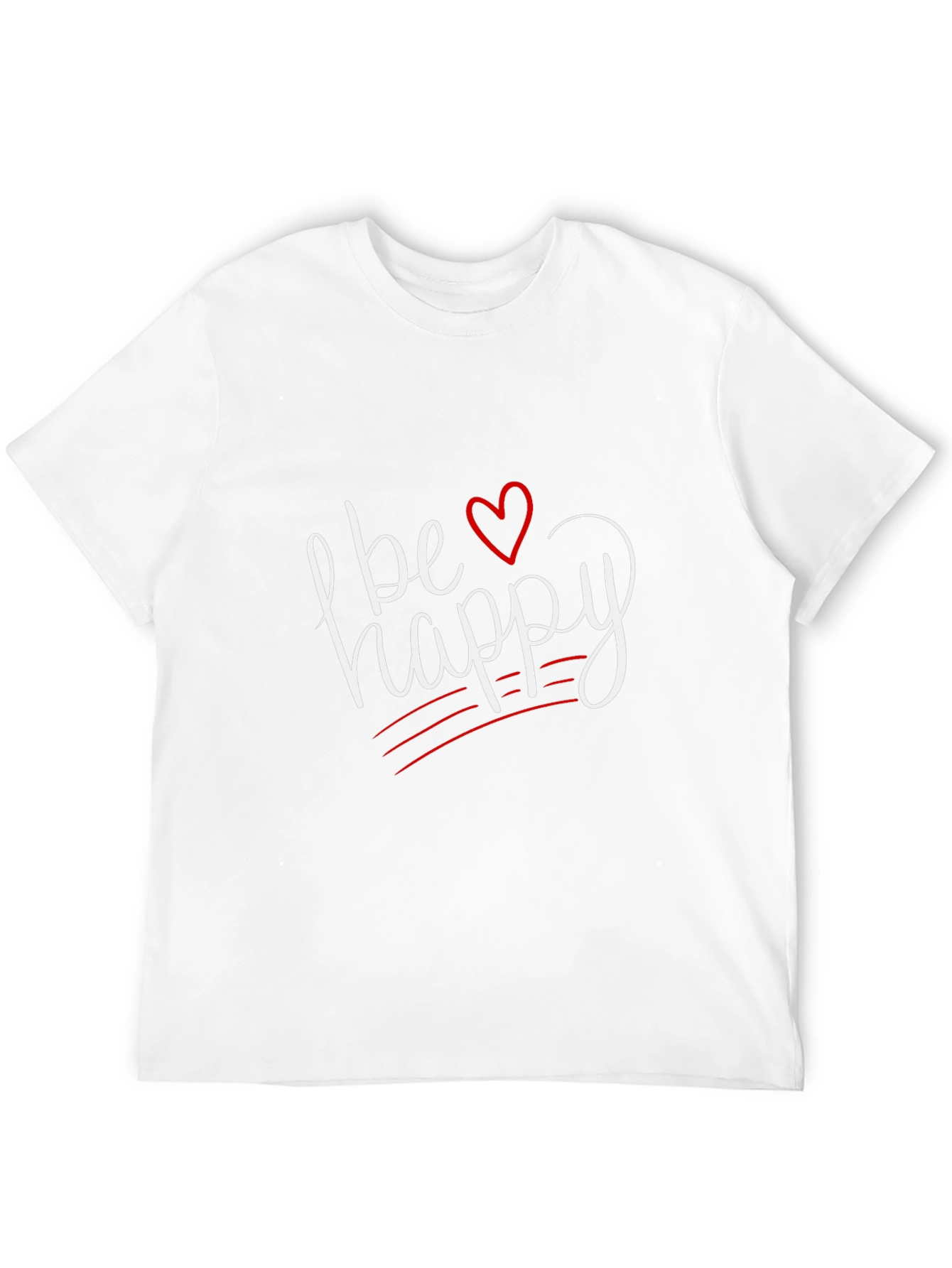 Be Happy Graphic Tee - Trendy Casual Shirt