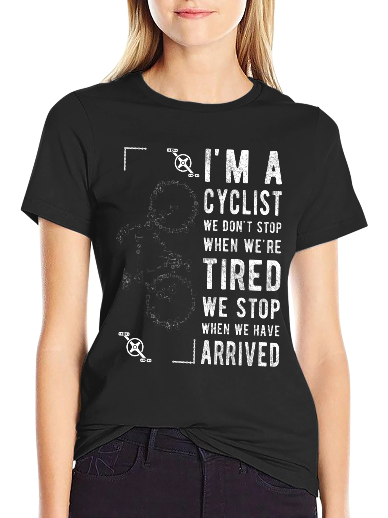 Cyclist Graphic T-Shirt - Never Quit Riding