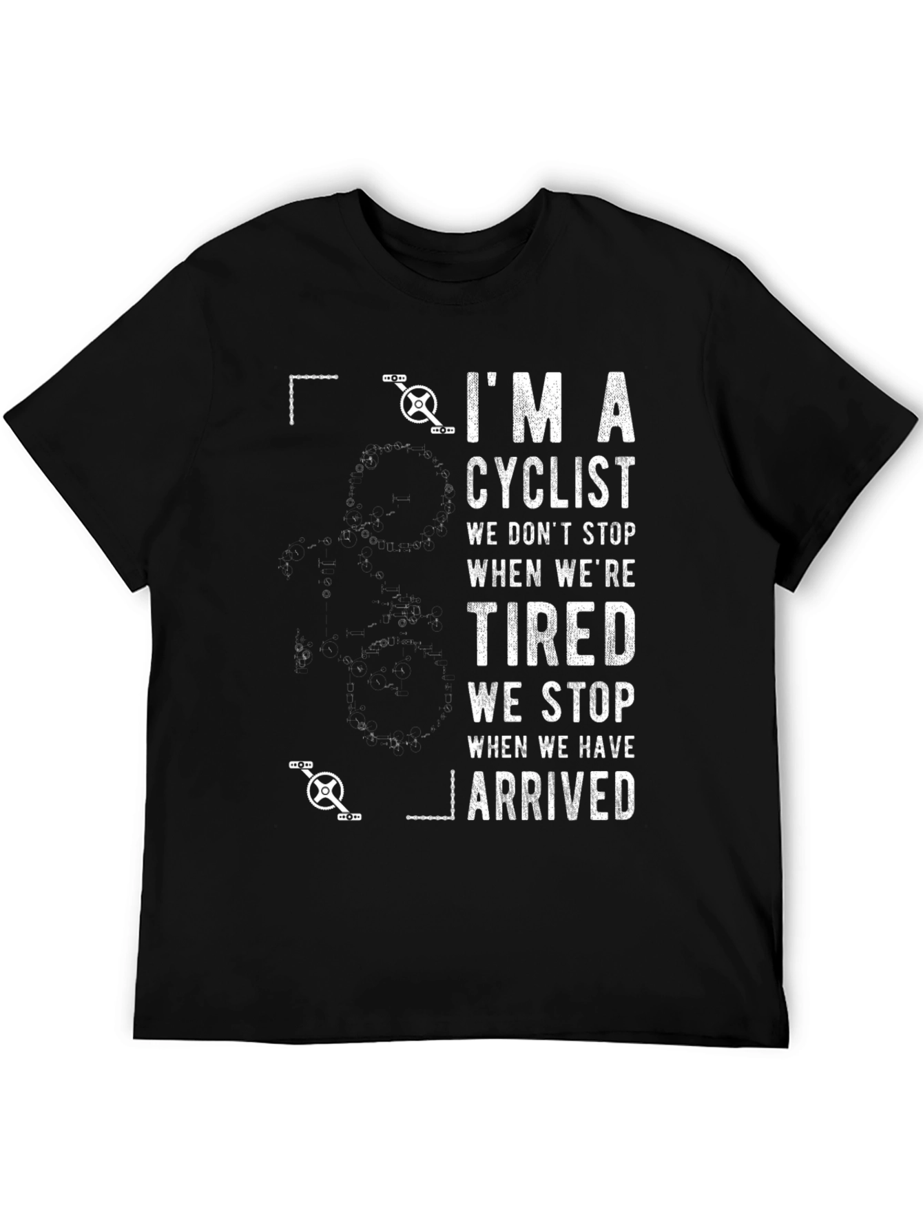 Cyclist Graphic T-Shirt - Never Quit Riding