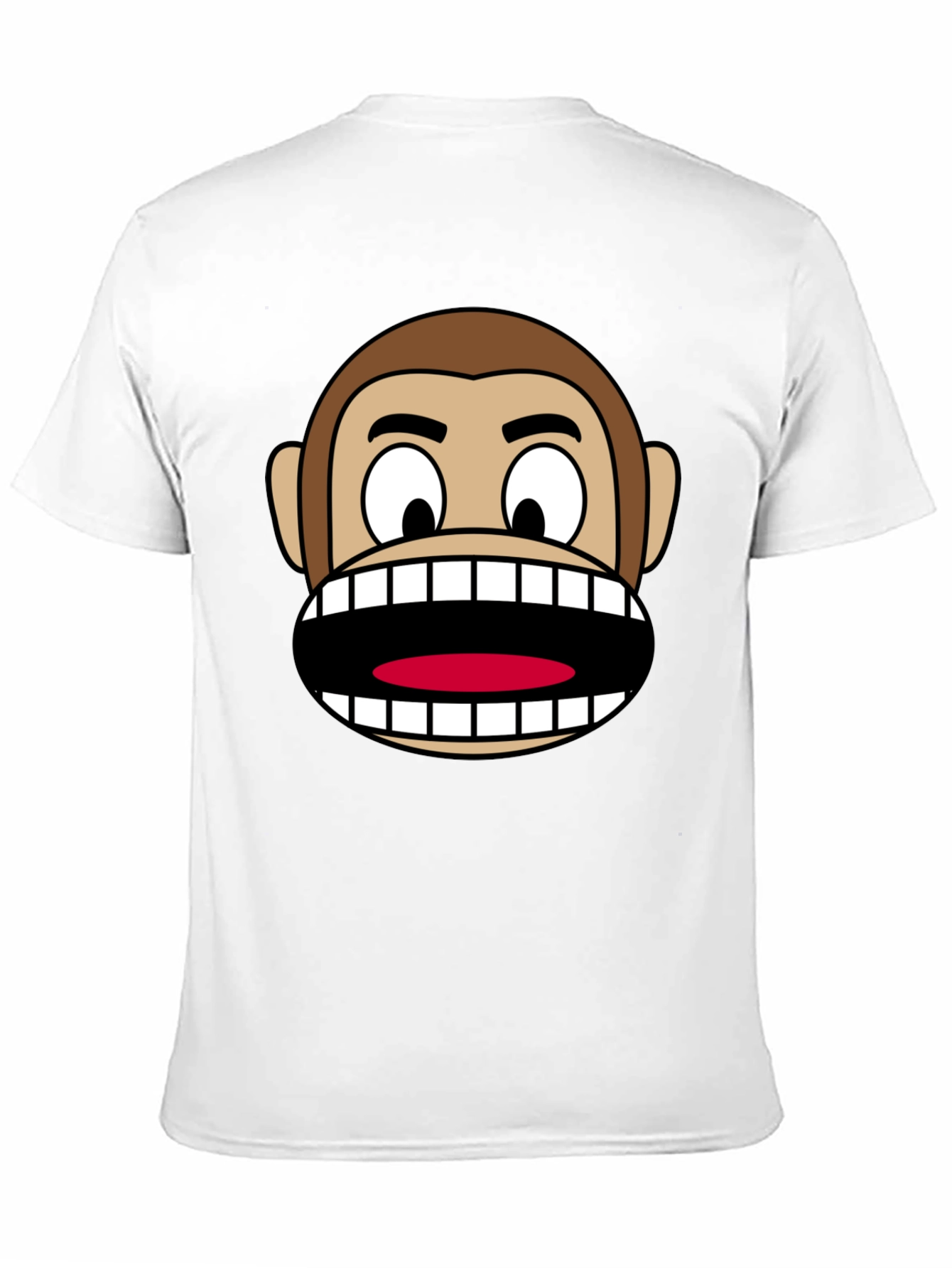 Funny Monkey Face Graphic Tee - Novelty Cartoon Shirt