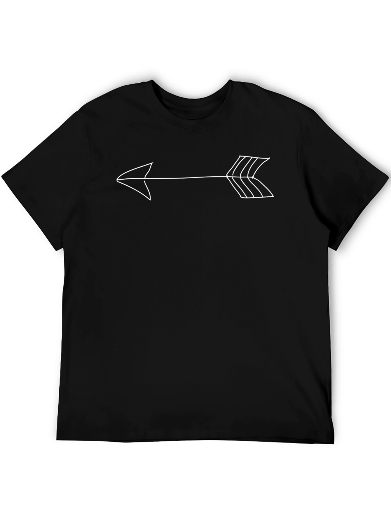 Minimalist Arrow Graphic Tee - Black