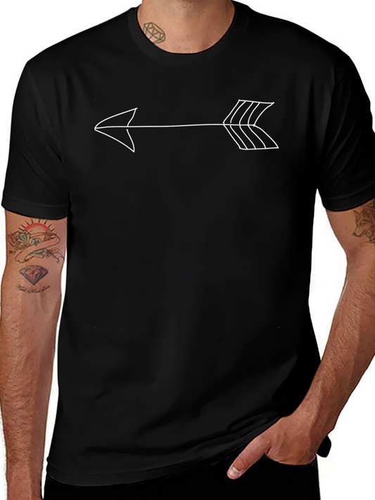 Minimalist Arrow Graphic Tee - Black