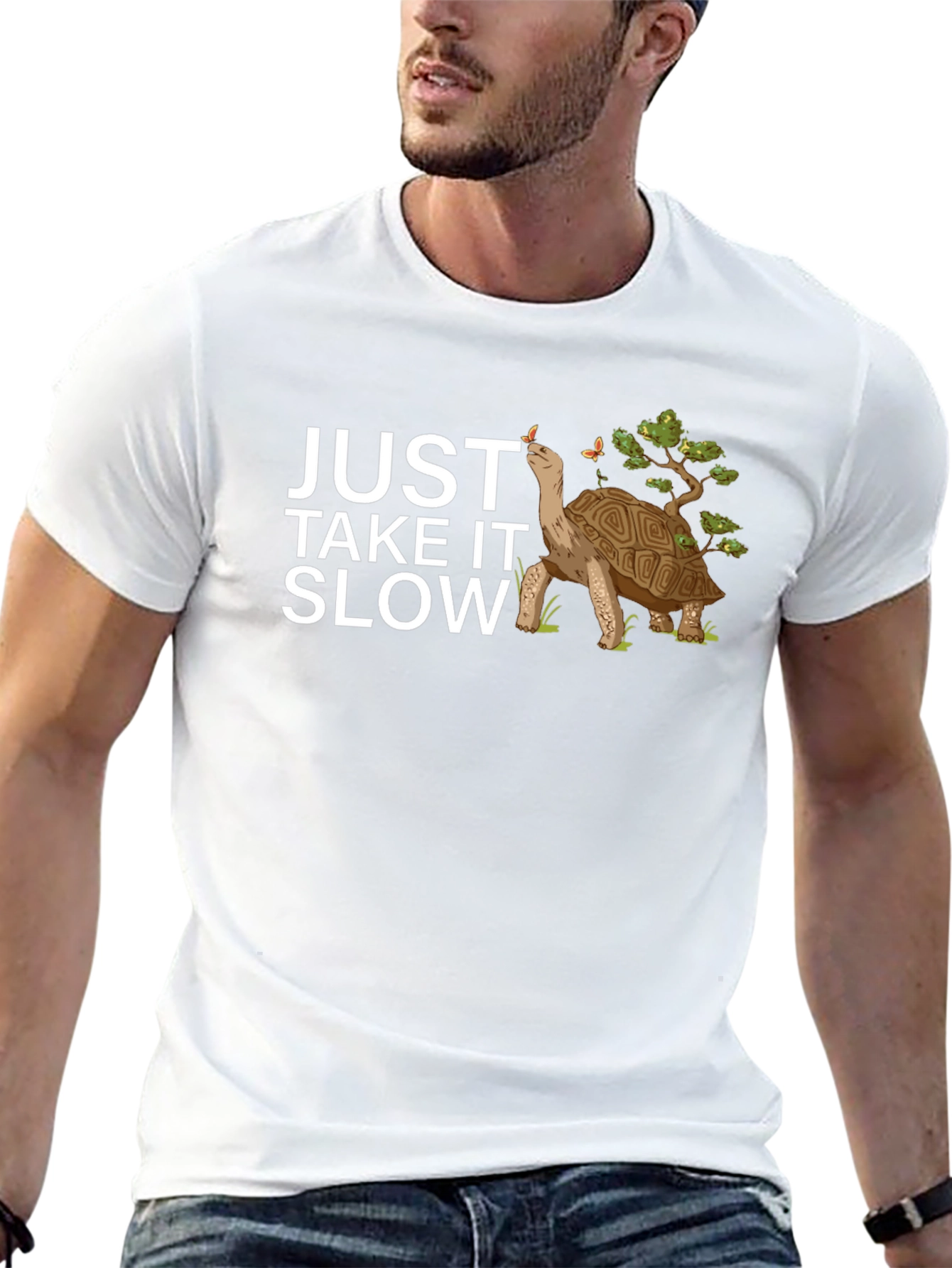 Just Take It Slow Turtle Black Graphic Tee